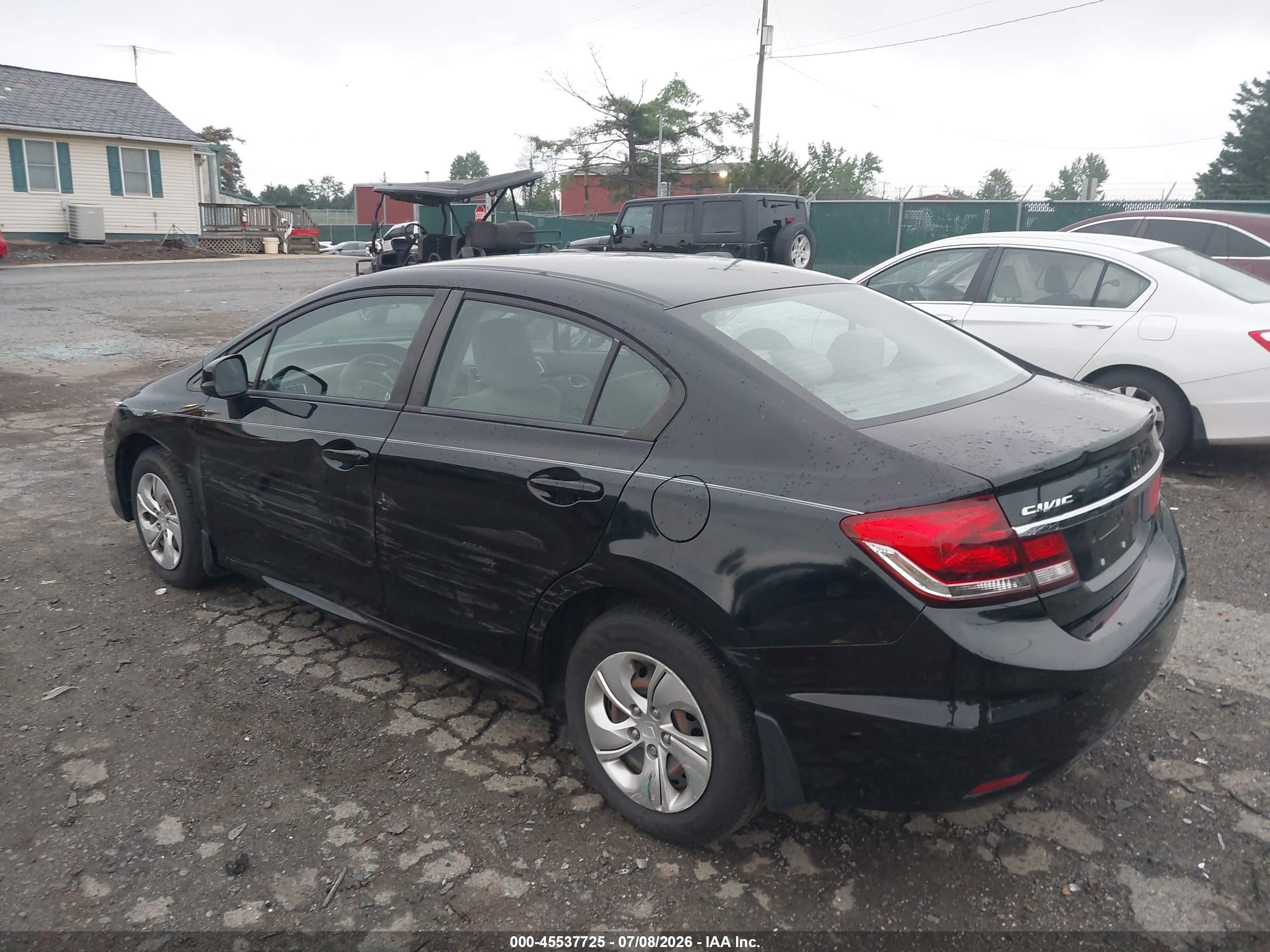 2013 Honda Civic Lx Black vin: 2HGFB2F50DH513836