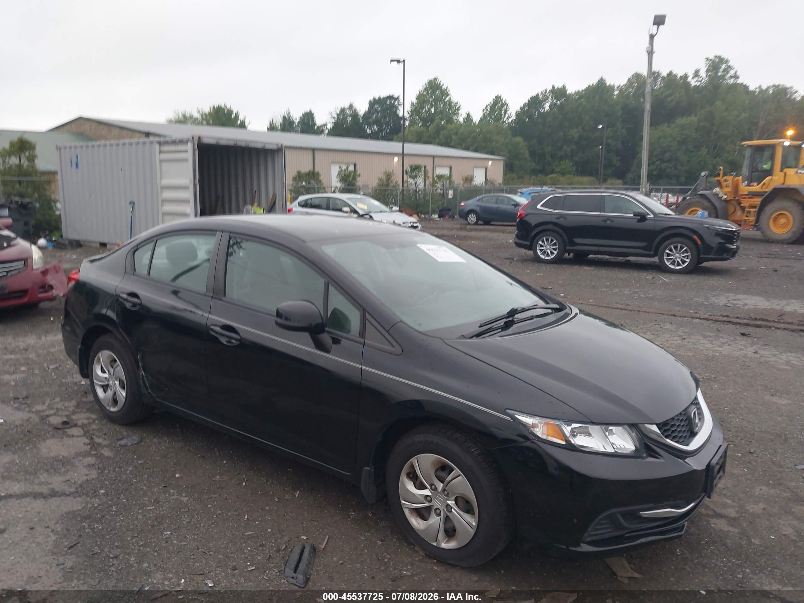 2013 Honda Civic Lx Black vin: 2HGFB2F50DH513836