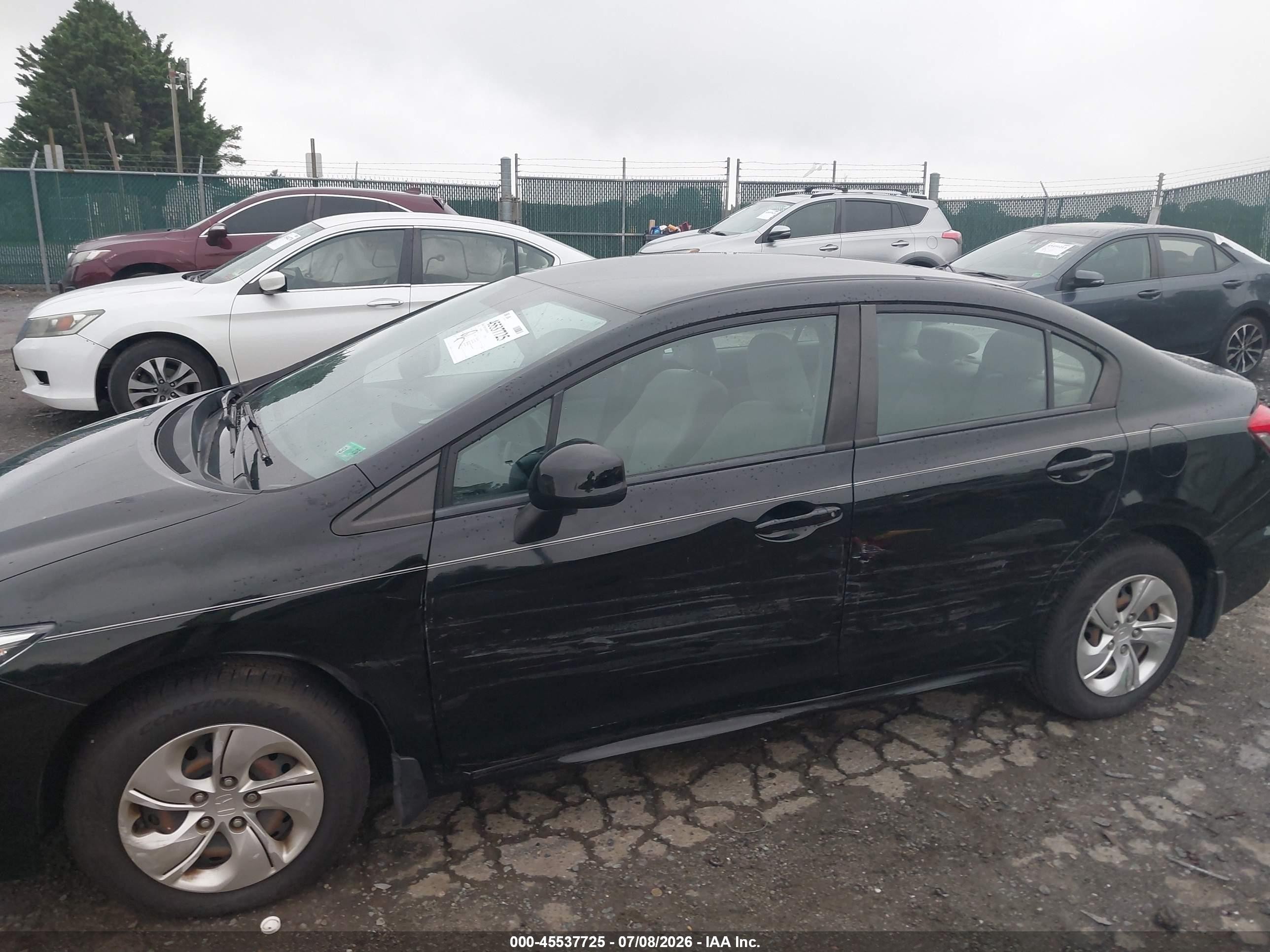 2013 Honda Civic Lx Black vin: 2HGFB2F50DH513836
