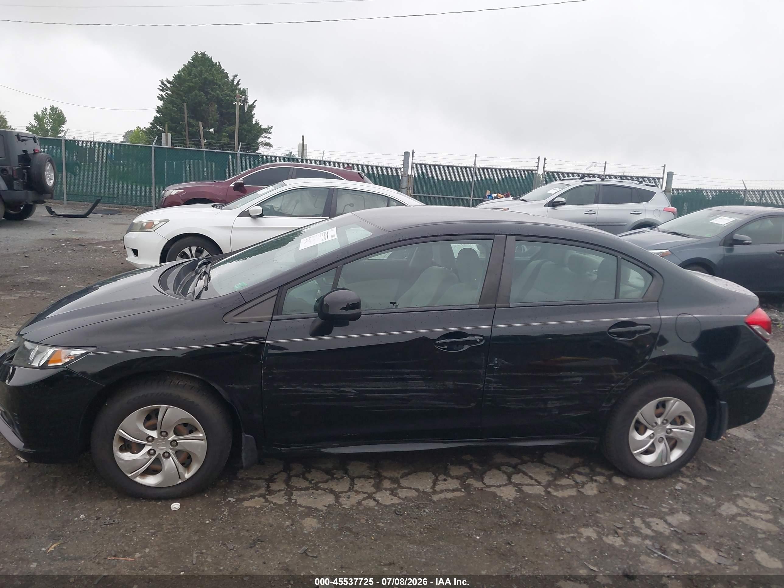 2013 Honda Civic Lx Black vin: 2HGFB2F50DH513836
