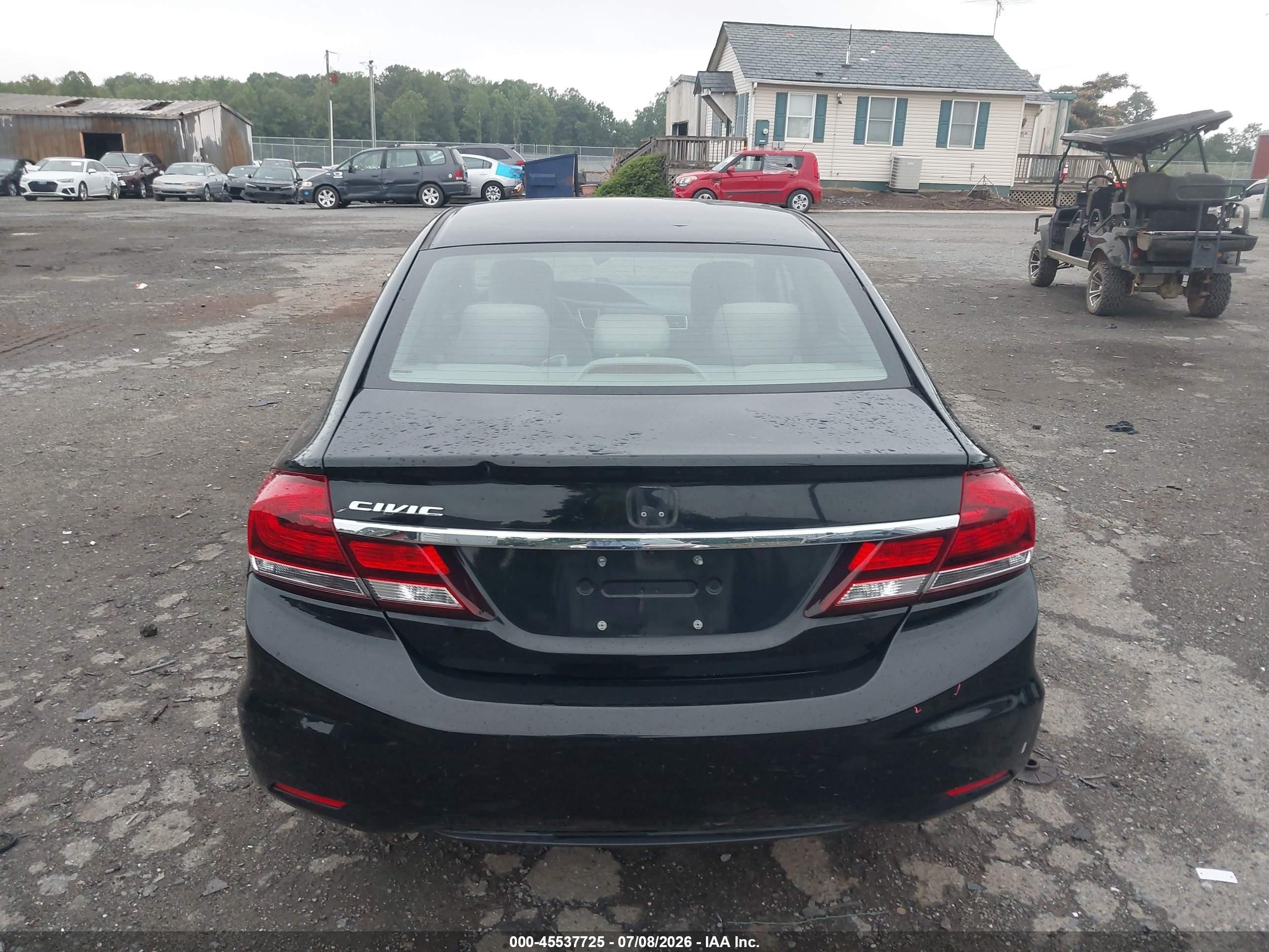 2013 Honda Civic Lx Black vin: 2HGFB2F50DH513836