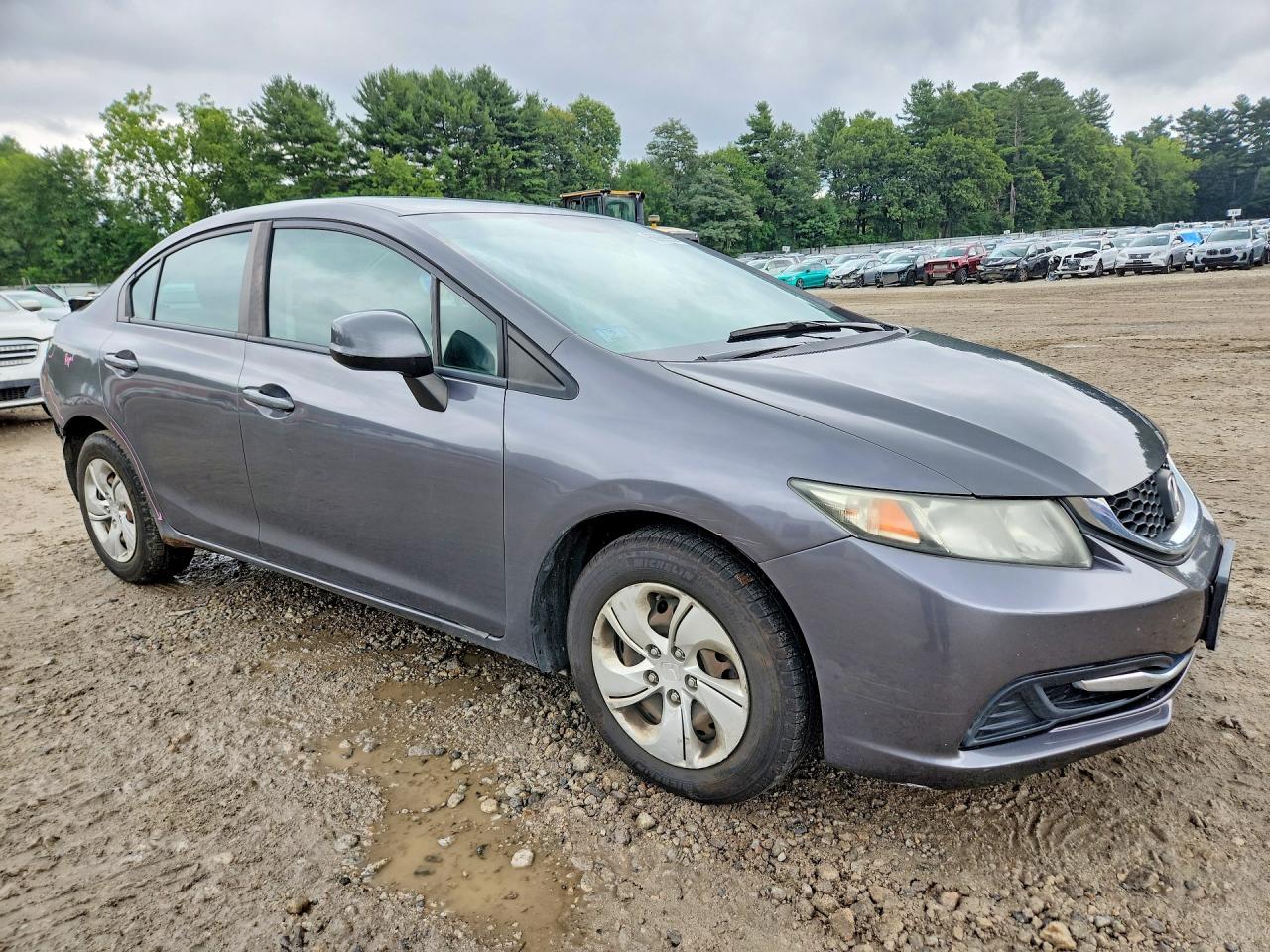 2013 Honda Civic Lx Gray vin: 2HGFB2F50DH515263