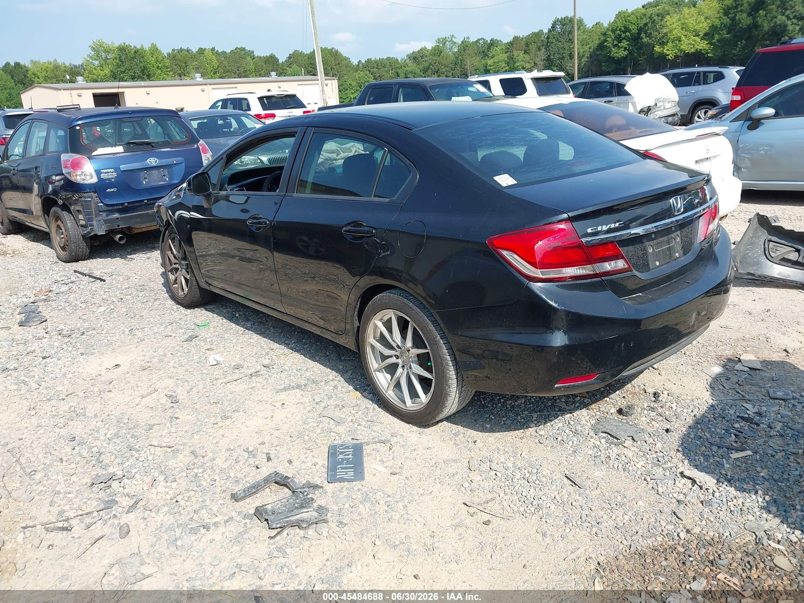 2013 Honda Civic Lx Black vin: 2HGFB2F50DH518261