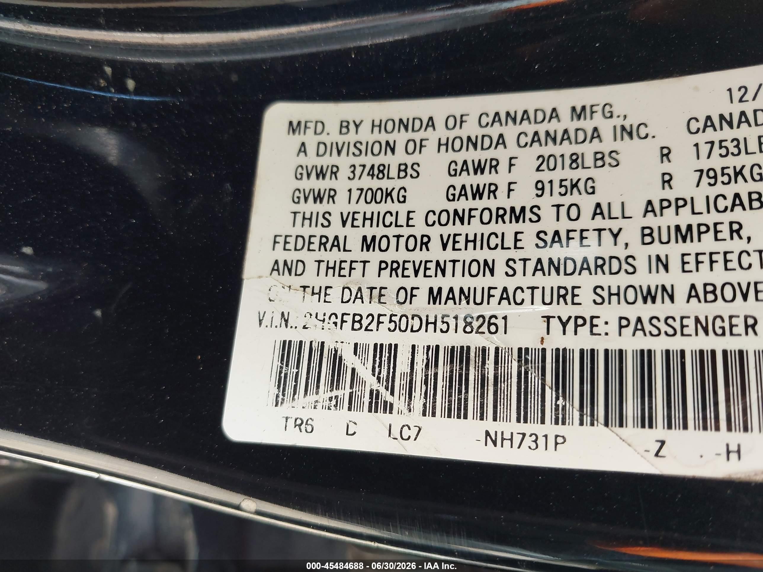 2013 Honda Civic Lx Black vin: 2HGFB2F50DH518261