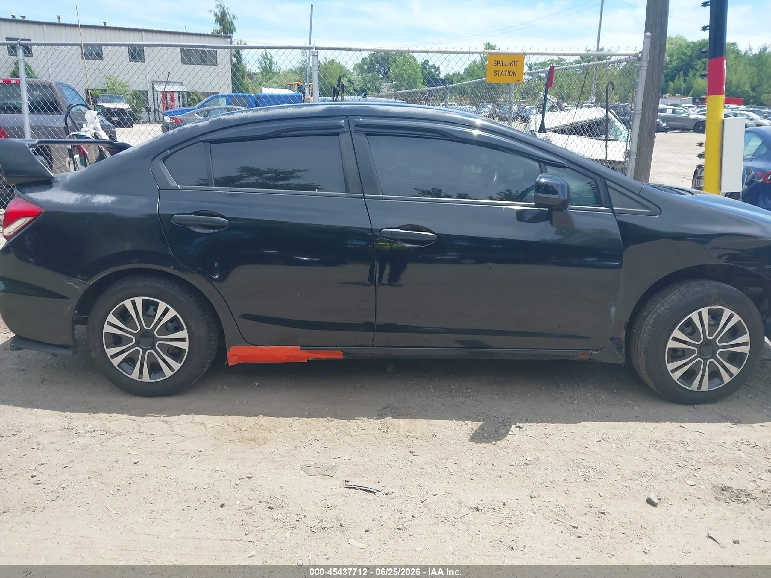 2013 Honda Civic Lx Black vin: 2HGFB2F50DH525095