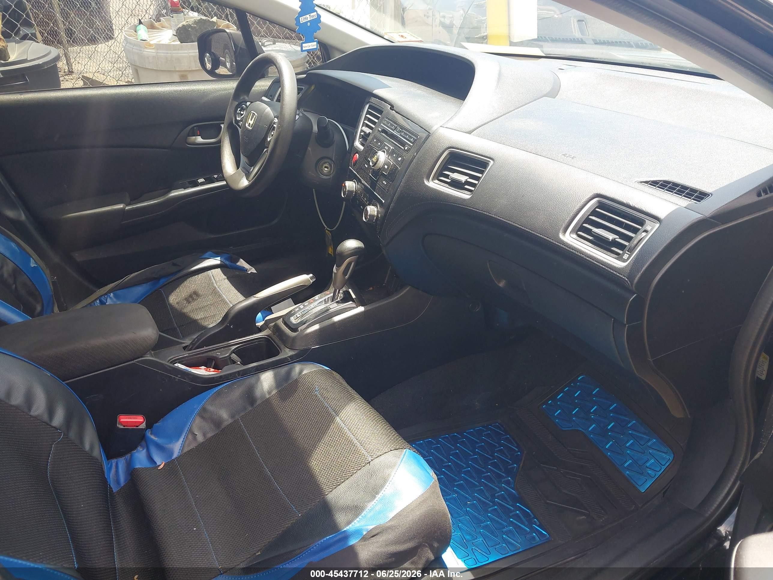 2013 Honda Civic Lx Black vin: 2HGFB2F50DH525095