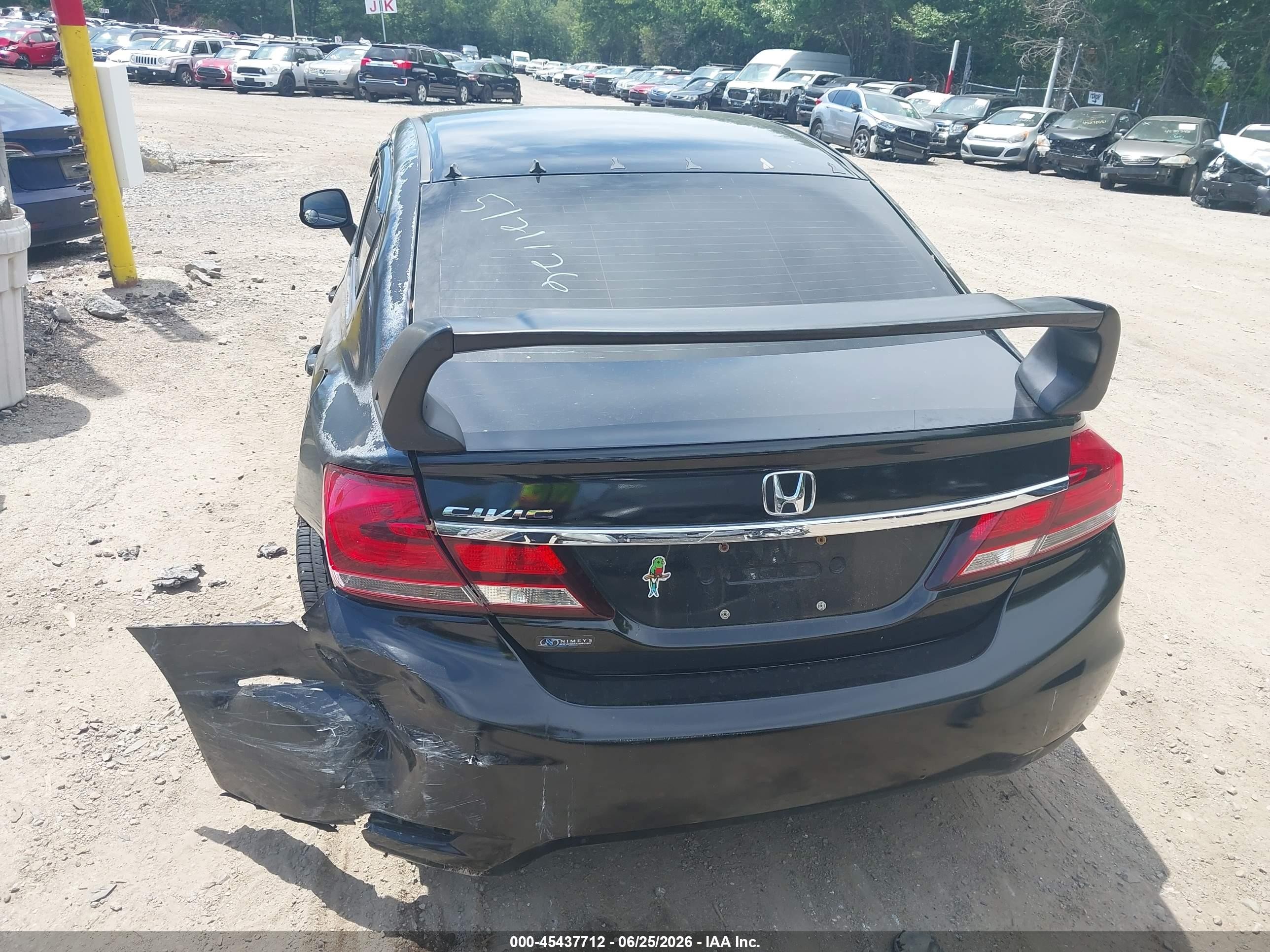 2013 Honda Civic Lx Black vin: 2HGFB2F50DH525095