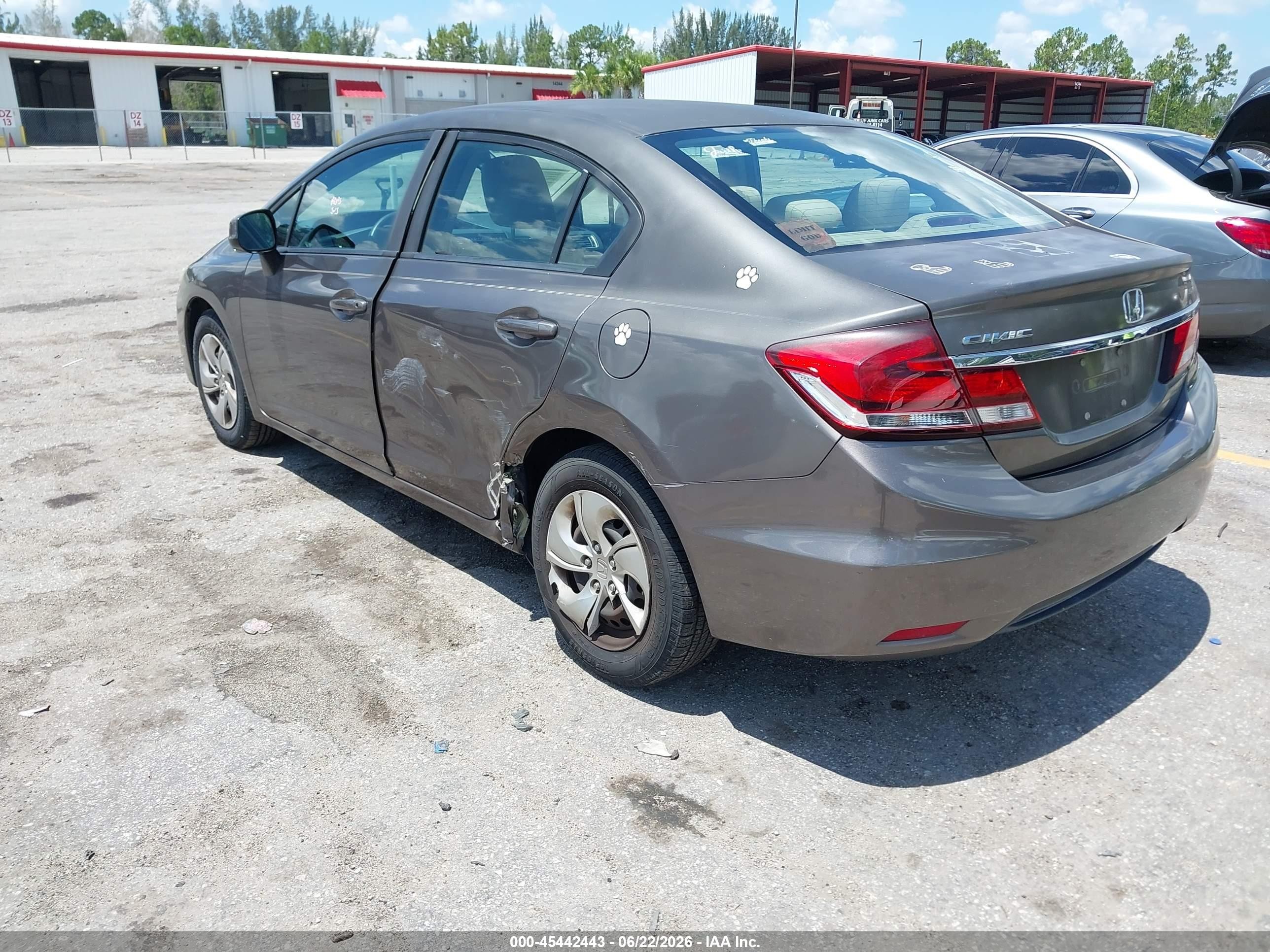 2013 Honda Civic Lx Brown vin: 2HGFB2F50DH525601