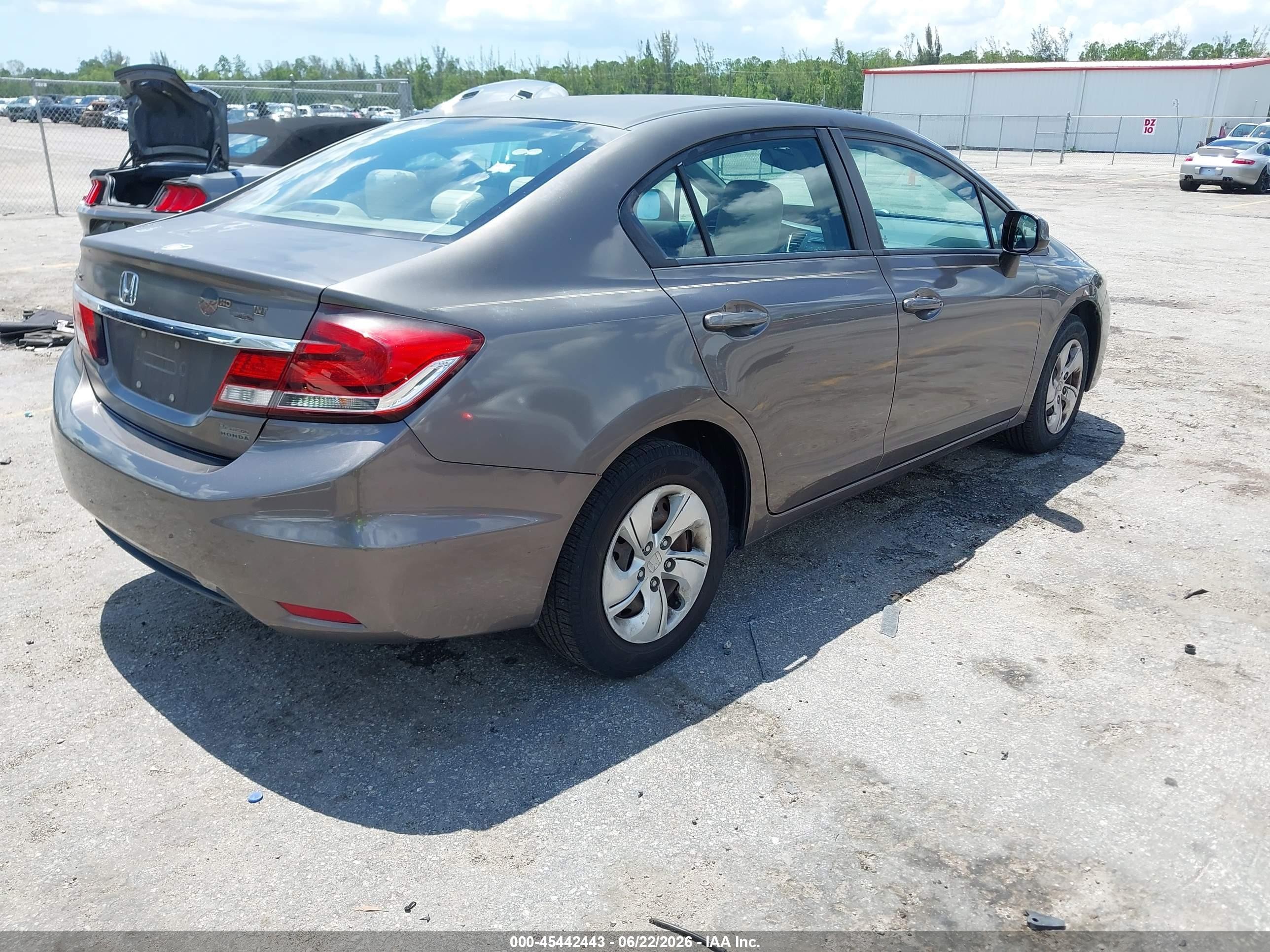 2013 Honda Civic Lx Brown vin: 2HGFB2F50DH525601
