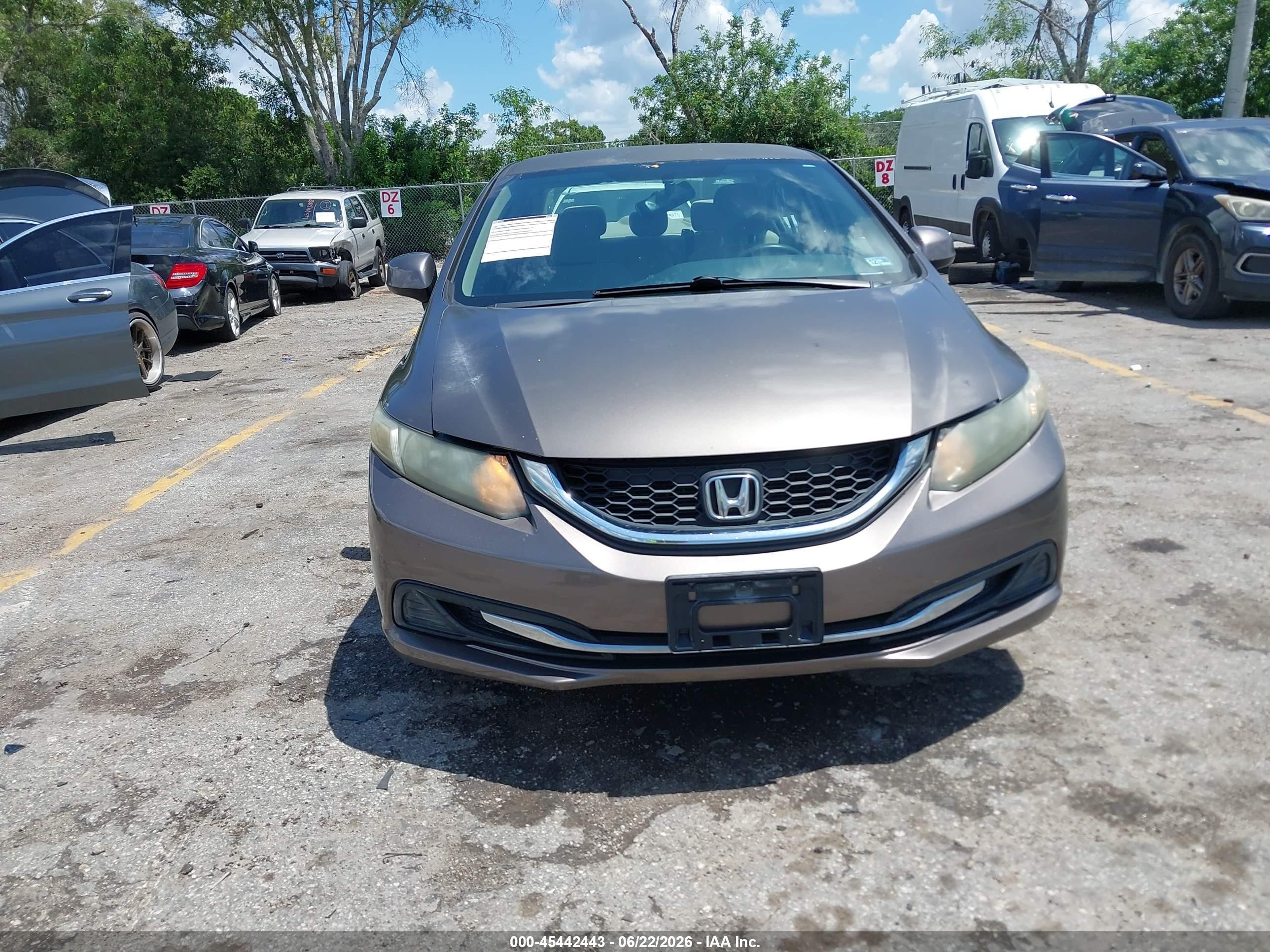 2013 Honda Civic Lx Brown vin: 2HGFB2F50DH525601