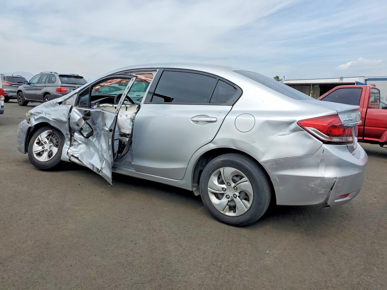 2013 Honda Civic Lx Silver vin: 2HGFB2F50DH528952