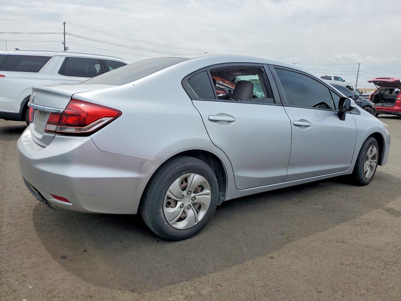 2013 Honda Civic Lx Silver vin: 2HGFB2F50DH528952