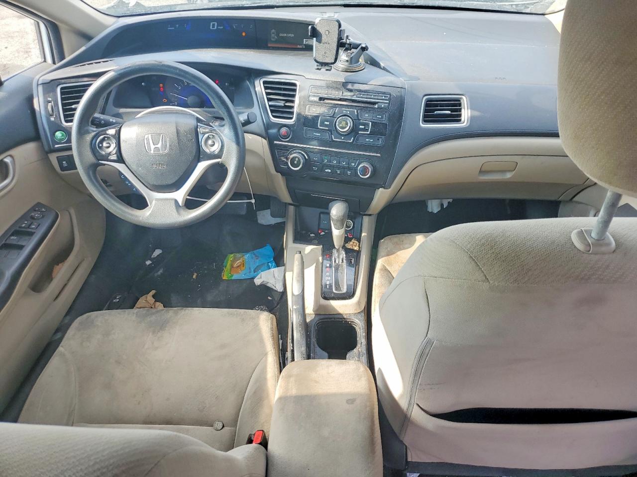 2013 Honda Civic Lx White vin: 2HGFB2F50DH537330