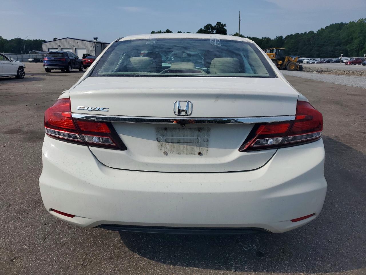 2013 Honda Civic Lx White vin: 2HGFB2F50DH537330