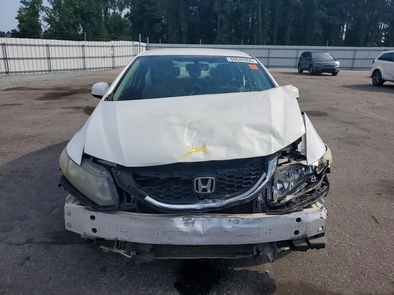 2013 Honda Civic Lx White vin: 2HGFB2F50DH537330
