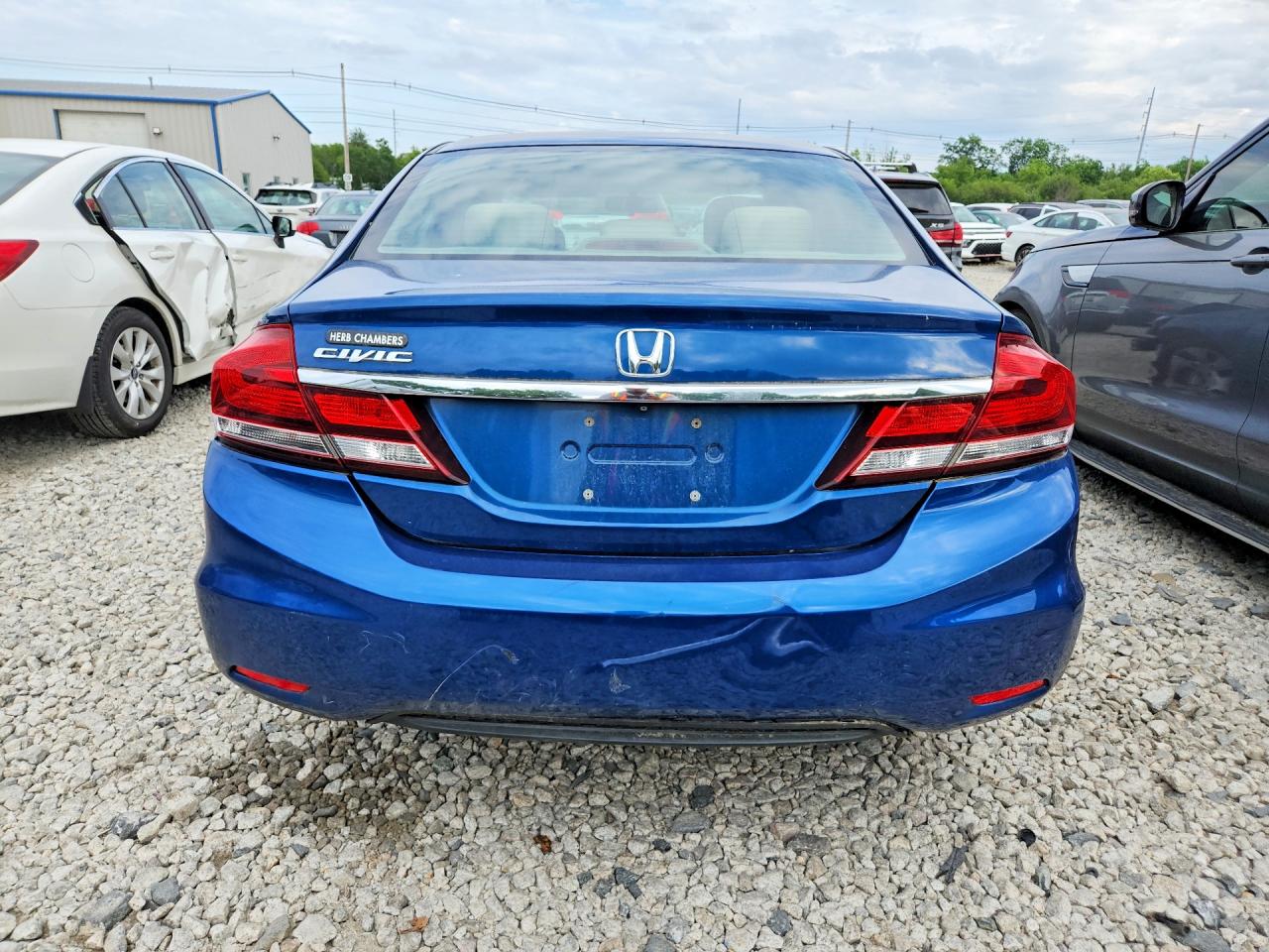 2013 Honda Civic Lx Blue vin: 2HGFB2F50DH539210