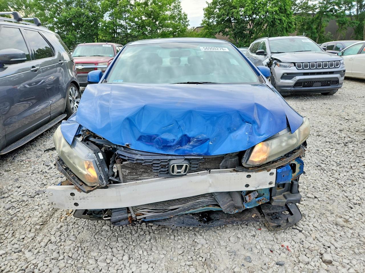 2013 Honda Civic Lx Blue vin: 2HGFB2F50DH539210