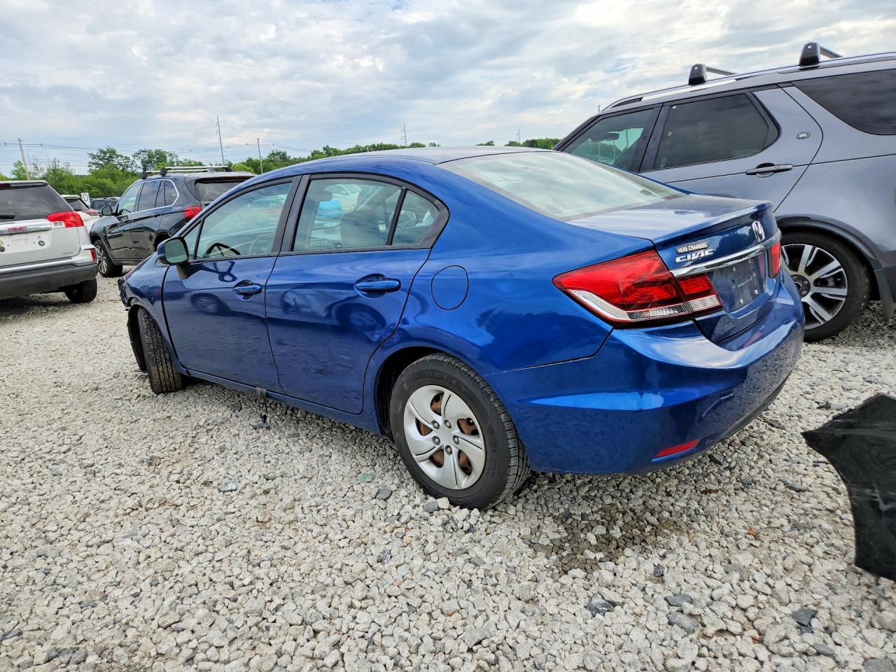 2013 Honda Civic Lx Blue vin: 2HGFB2F50DH539210