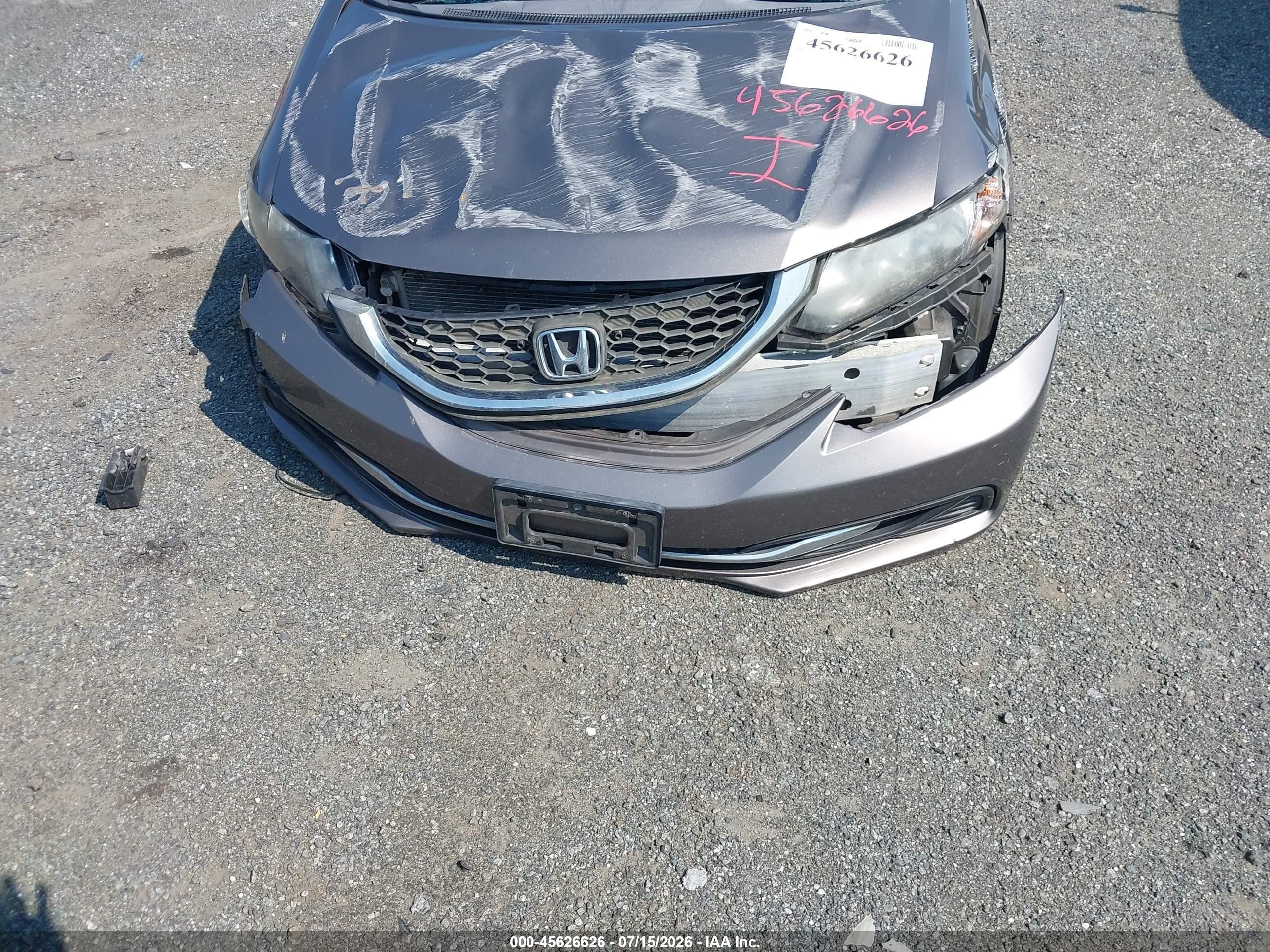 2013 Honda Civic Lx Gray vin: 2HGFB2F50DH543029