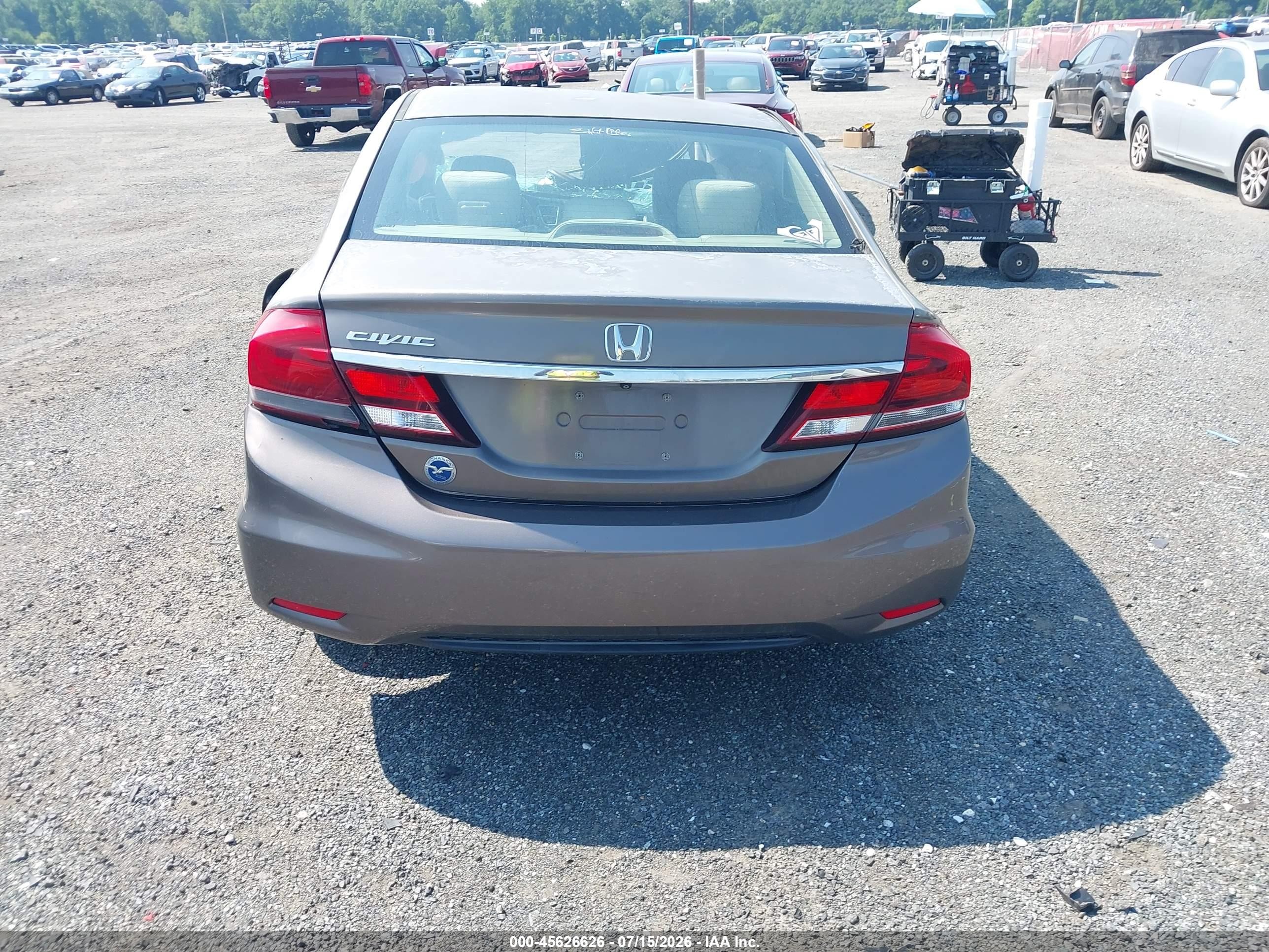 2013 Honda Civic Lx Gray vin: 2HGFB2F50DH543029