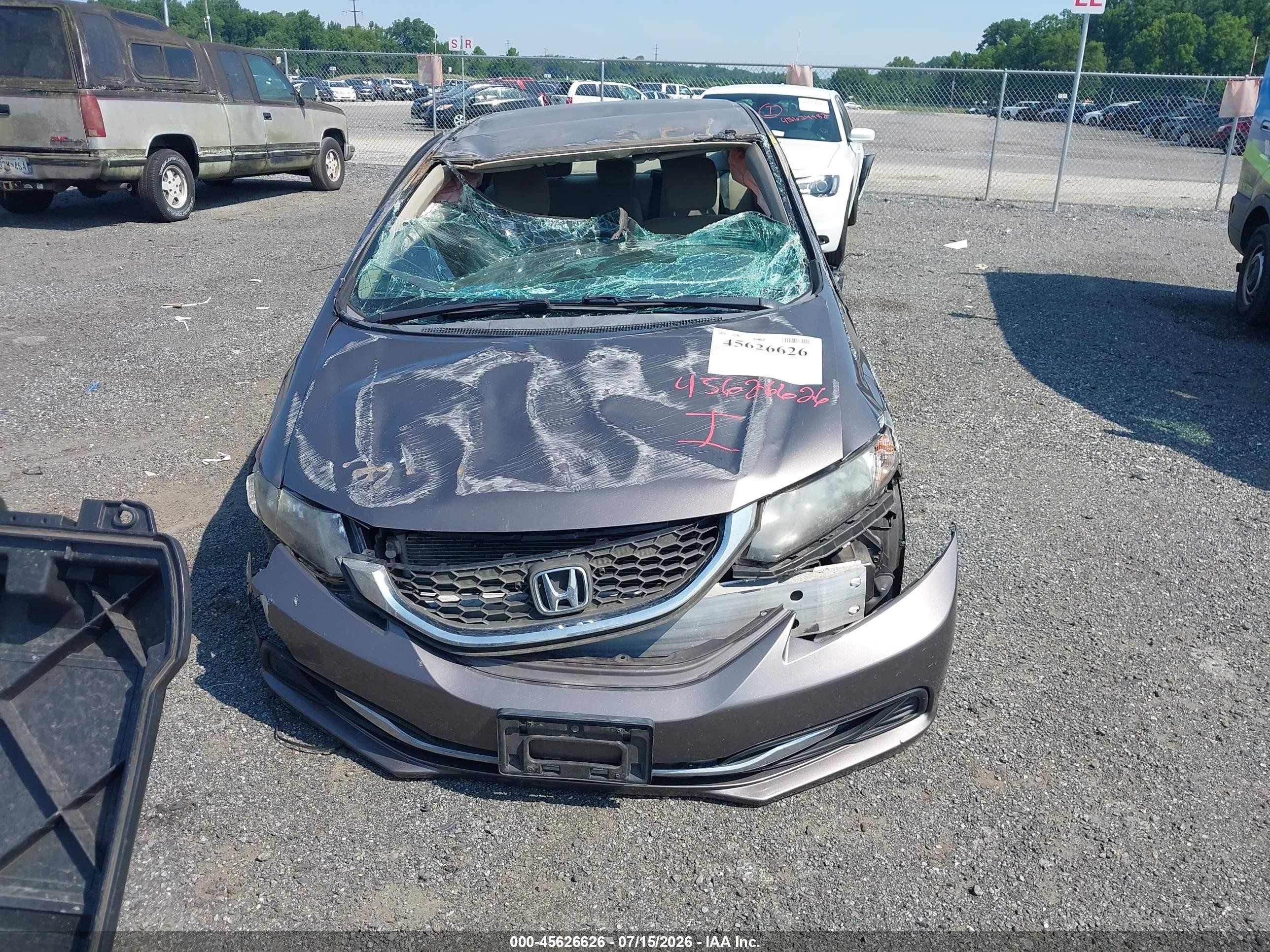 2013 Honda Civic Lx Gray vin: 2HGFB2F50DH543029