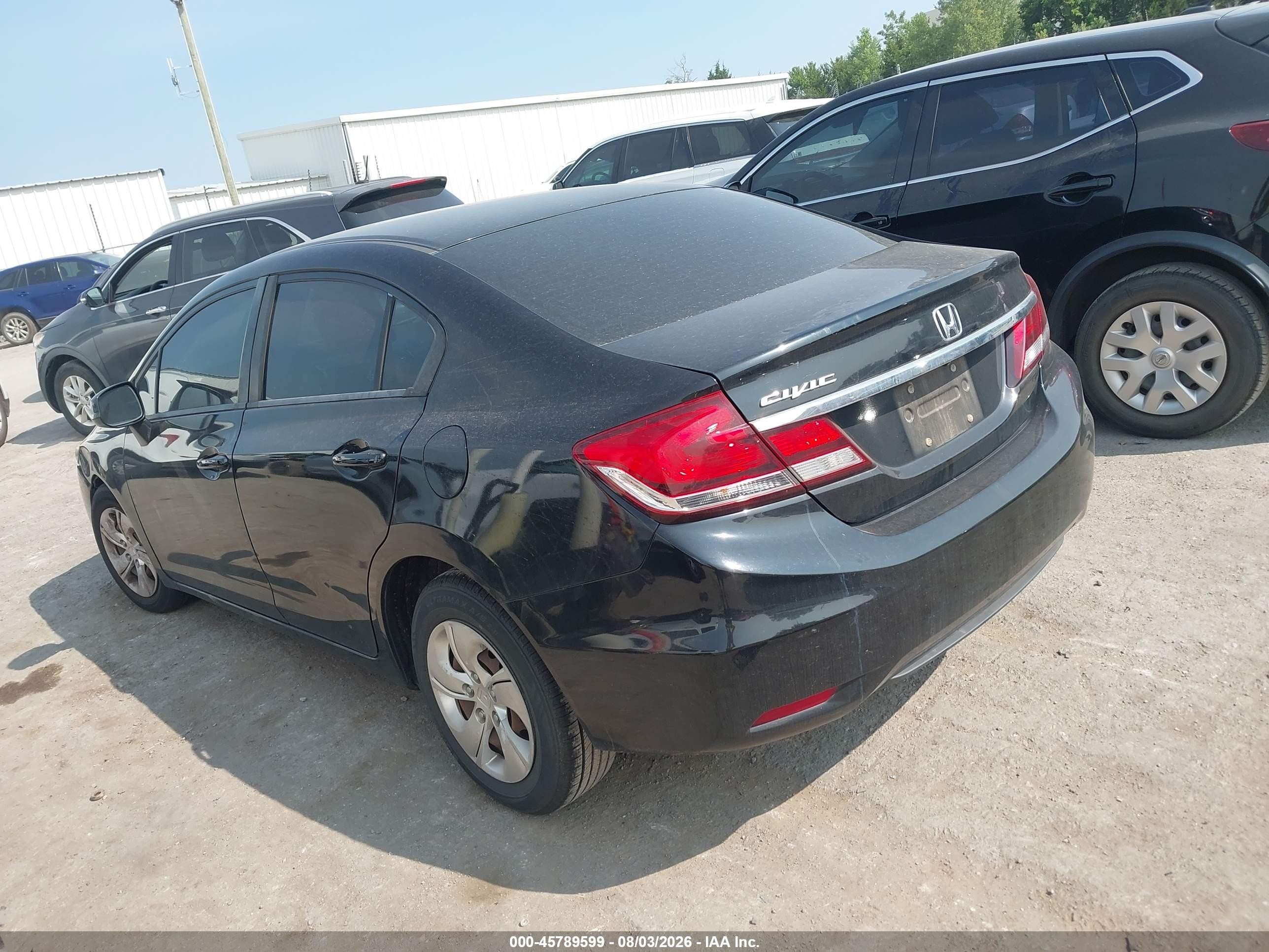 2013 Honda Civic Lx Black vin: 2HGFB2F50DH556752
