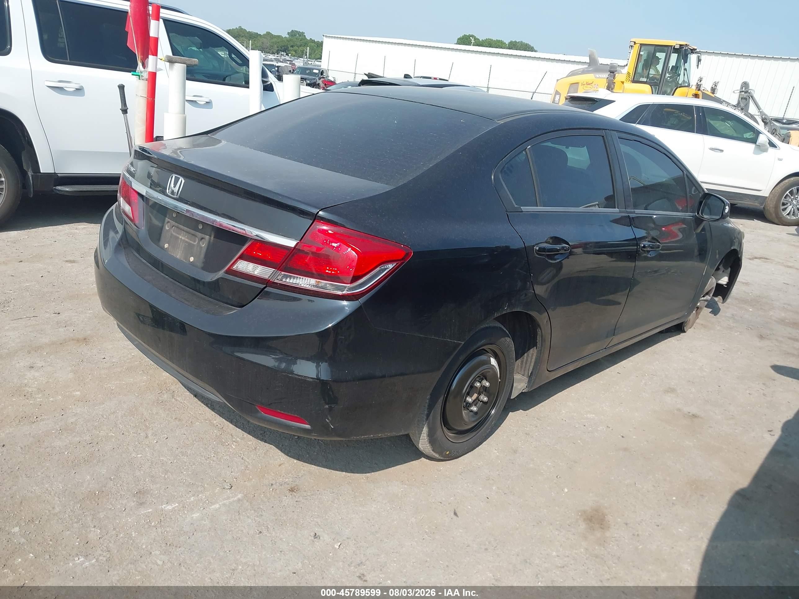 2013 Honda Civic Lx Black vin: 2HGFB2F50DH556752