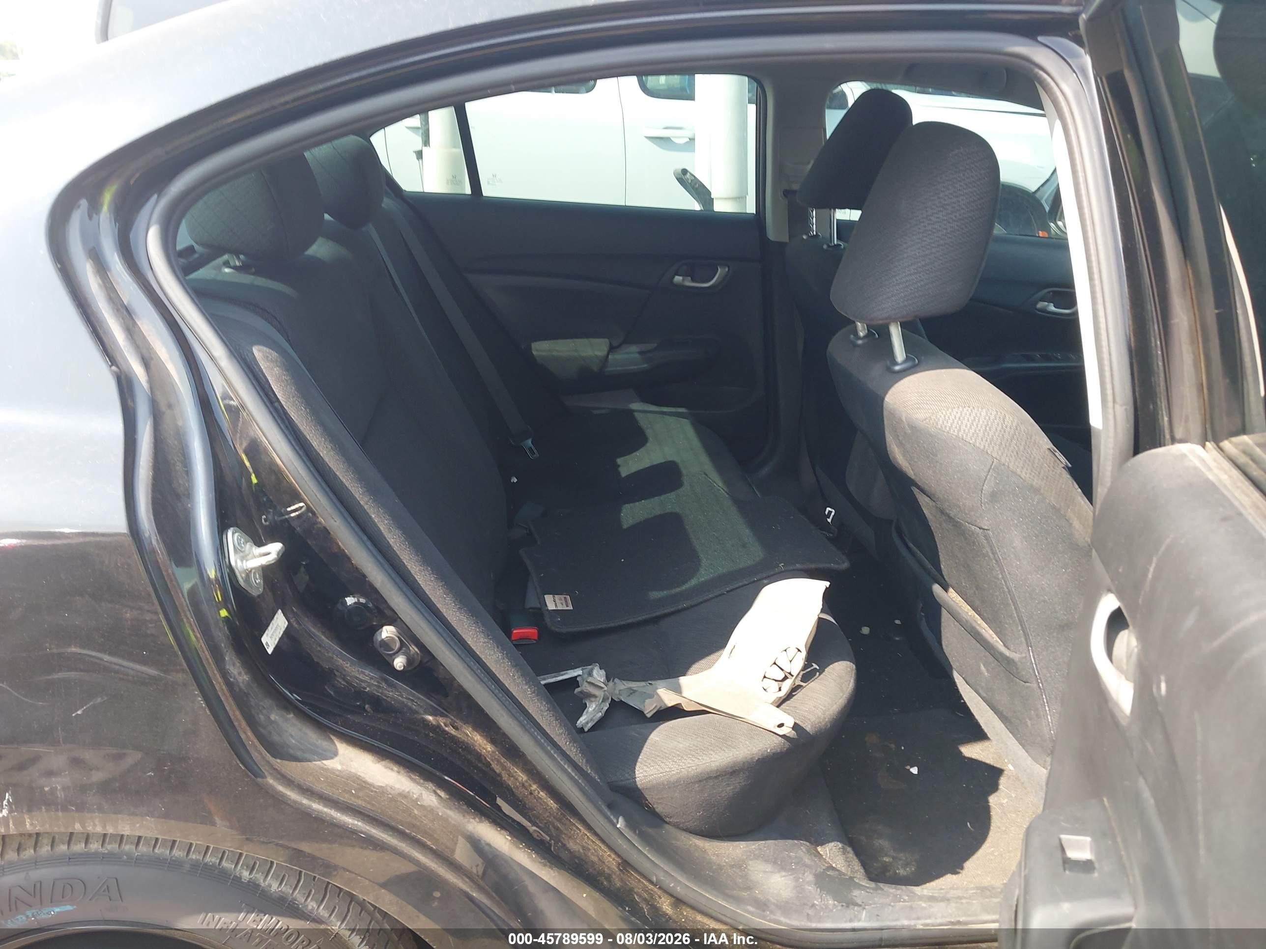 2013 Honda Civic Lx Black vin: 2HGFB2F50DH556752
