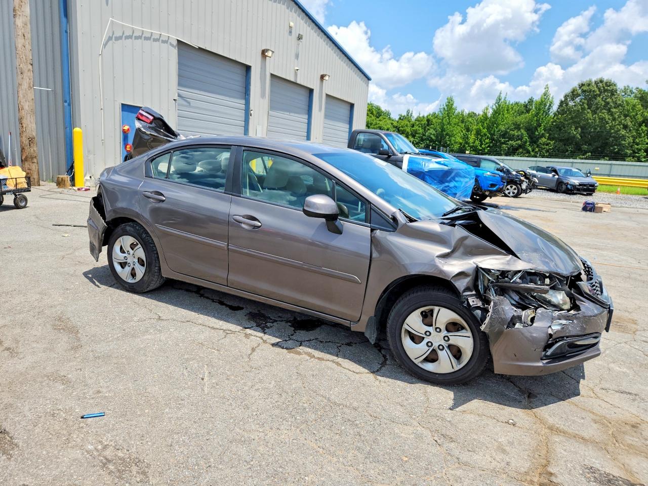 2013 Honda Civic Lx Brown vin: 2HGFB2F50DH558534