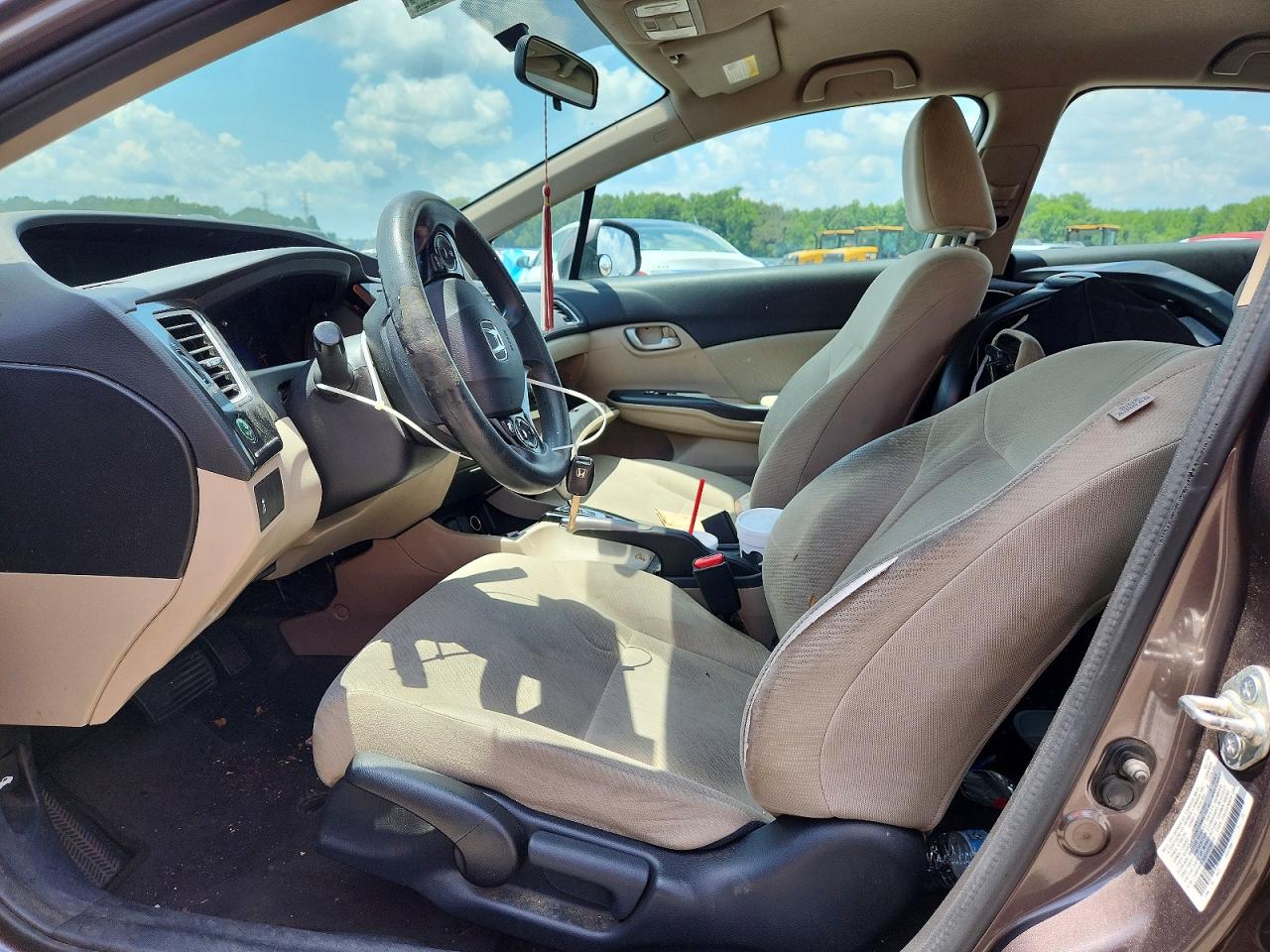 2013 Honda Civic Lx Brown vin: 2HGFB2F50DH558534