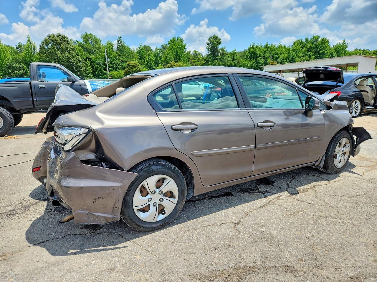 2013 Honda Civic Lx Brown vin: 2HGFB2F50DH558534