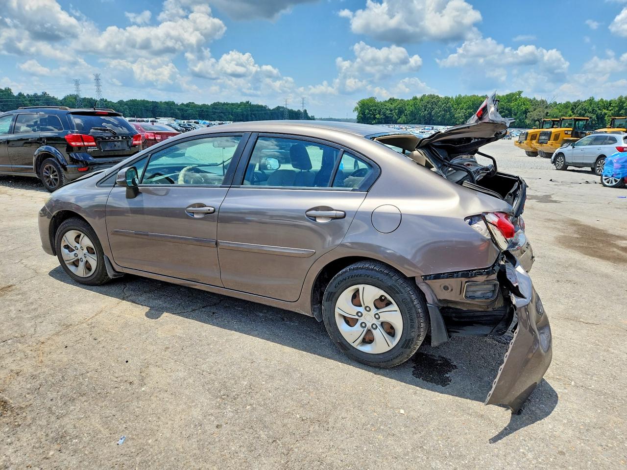 2013 Honda Civic Lx Brown vin: 2HGFB2F50DH558534