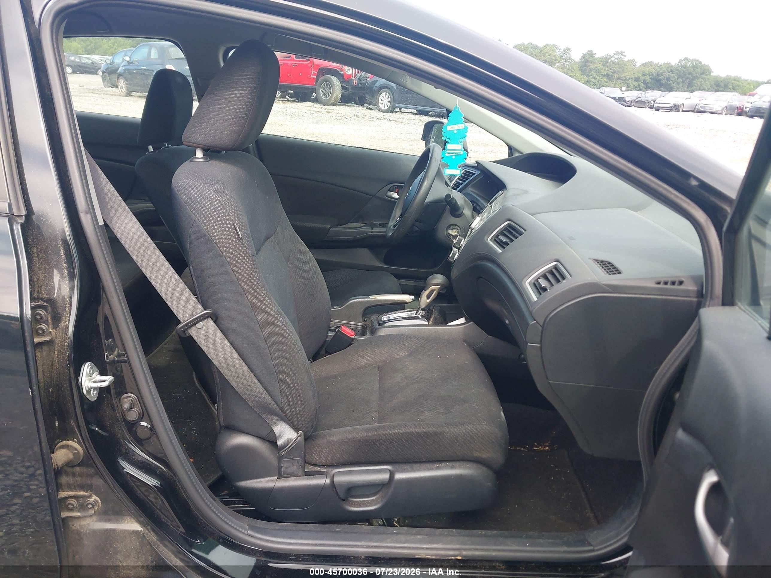 2013 Honda Civic Lx Black vin: 2HGFB2F50DH566181