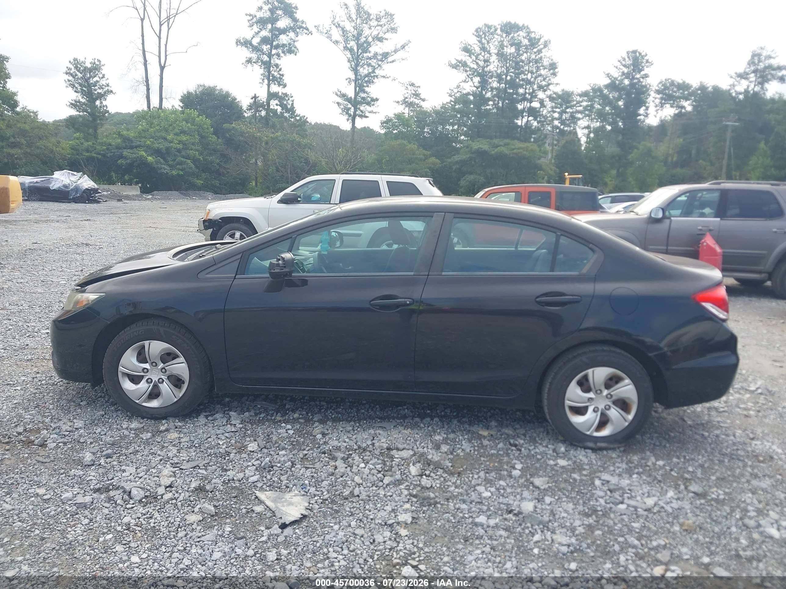 2013 Honda Civic Lx Black vin: 2HGFB2F50DH566181