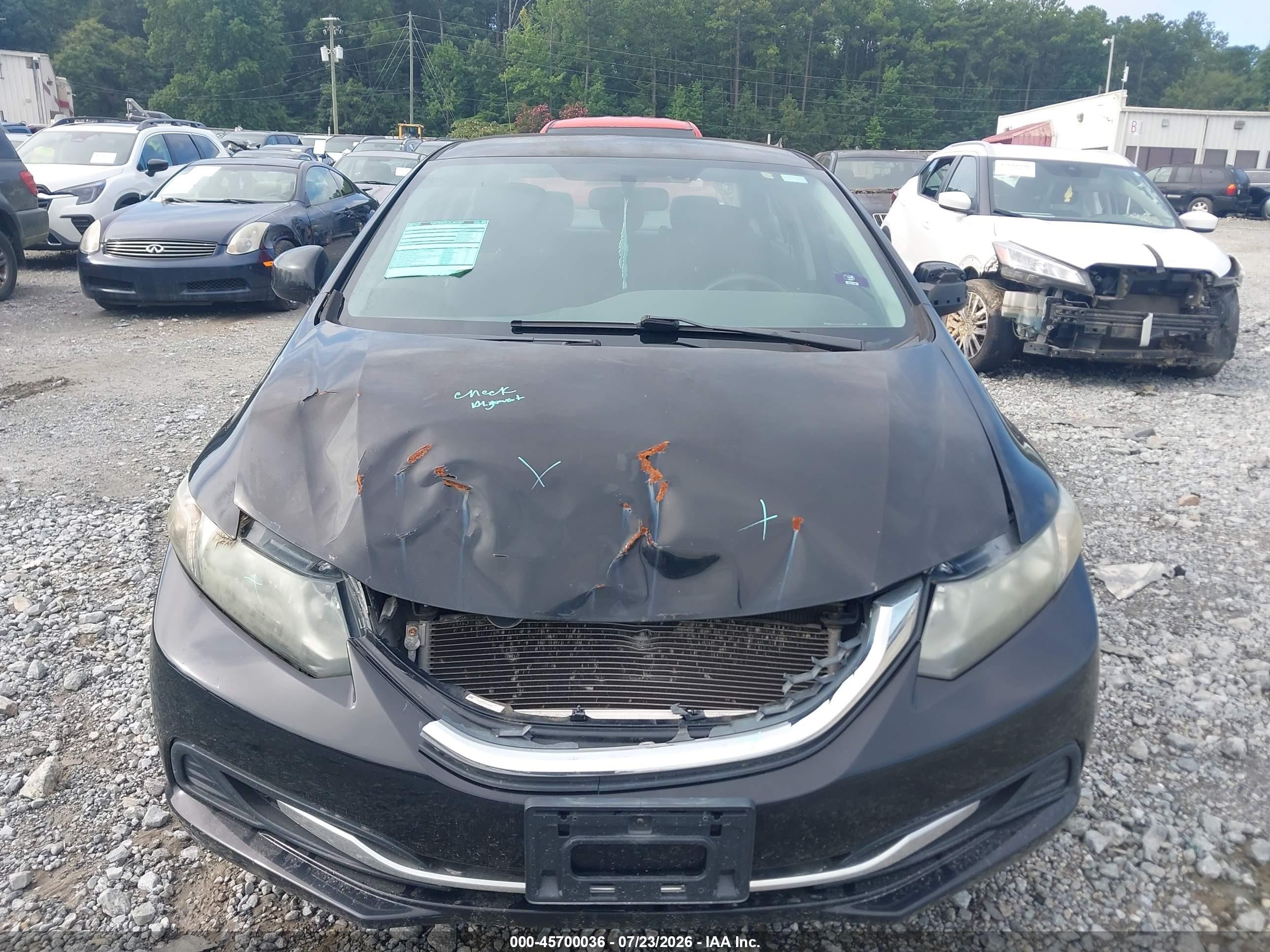 2013 Honda Civic Lx Black vin: 2HGFB2F50DH566181