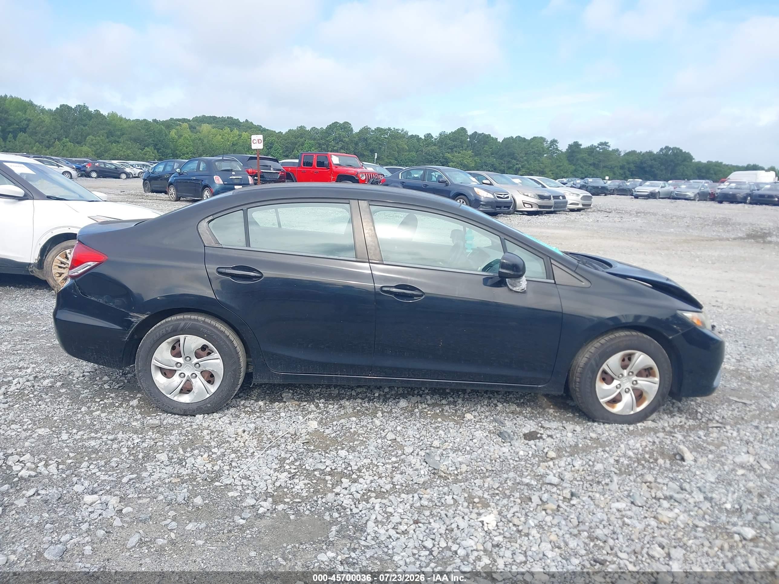 2013 Honda Civic Lx Black vin: 2HGFB2F50DH566181