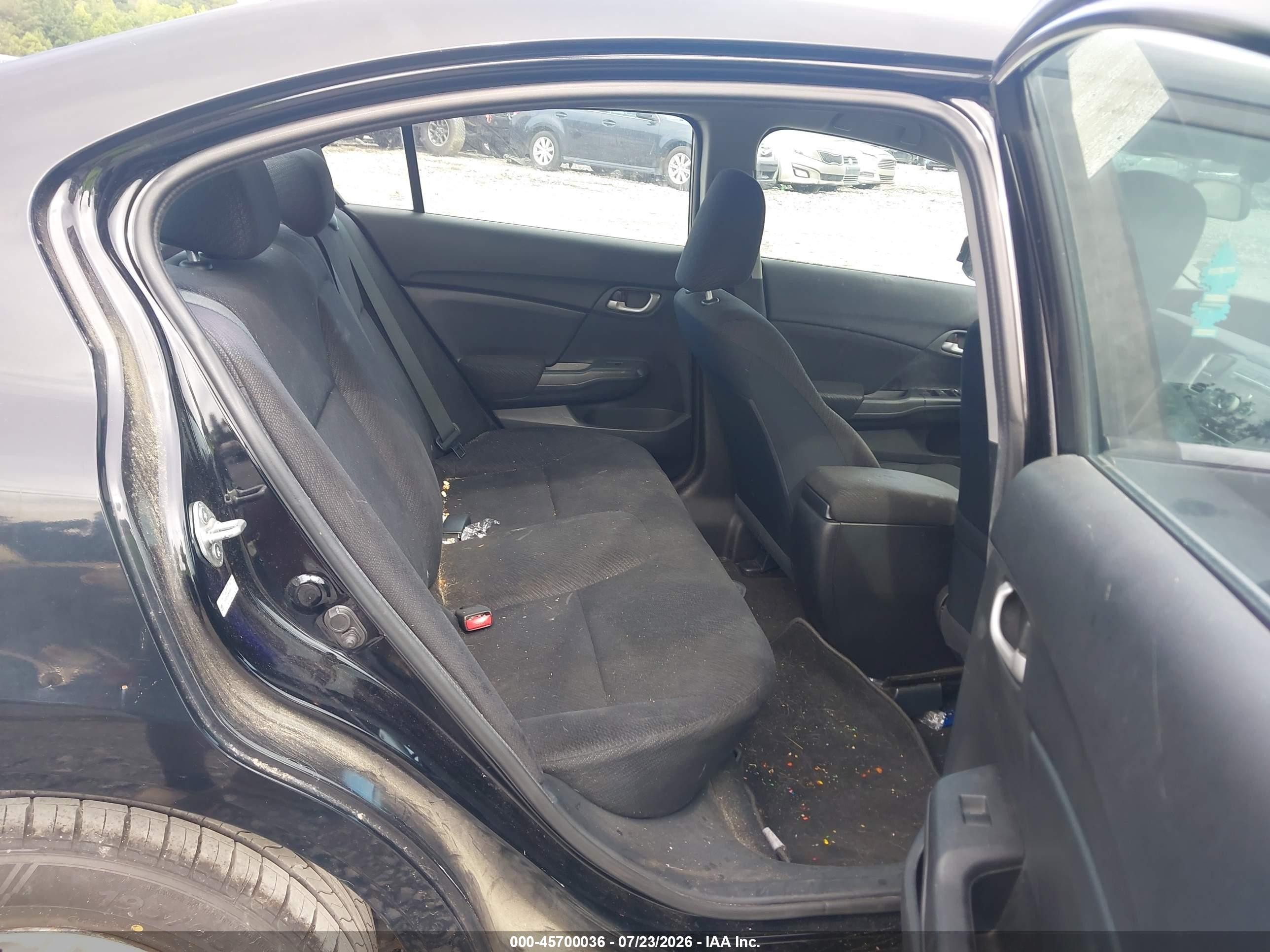 2013 Honda Civic Lx Black vin: 2HGFB2F50DH566181