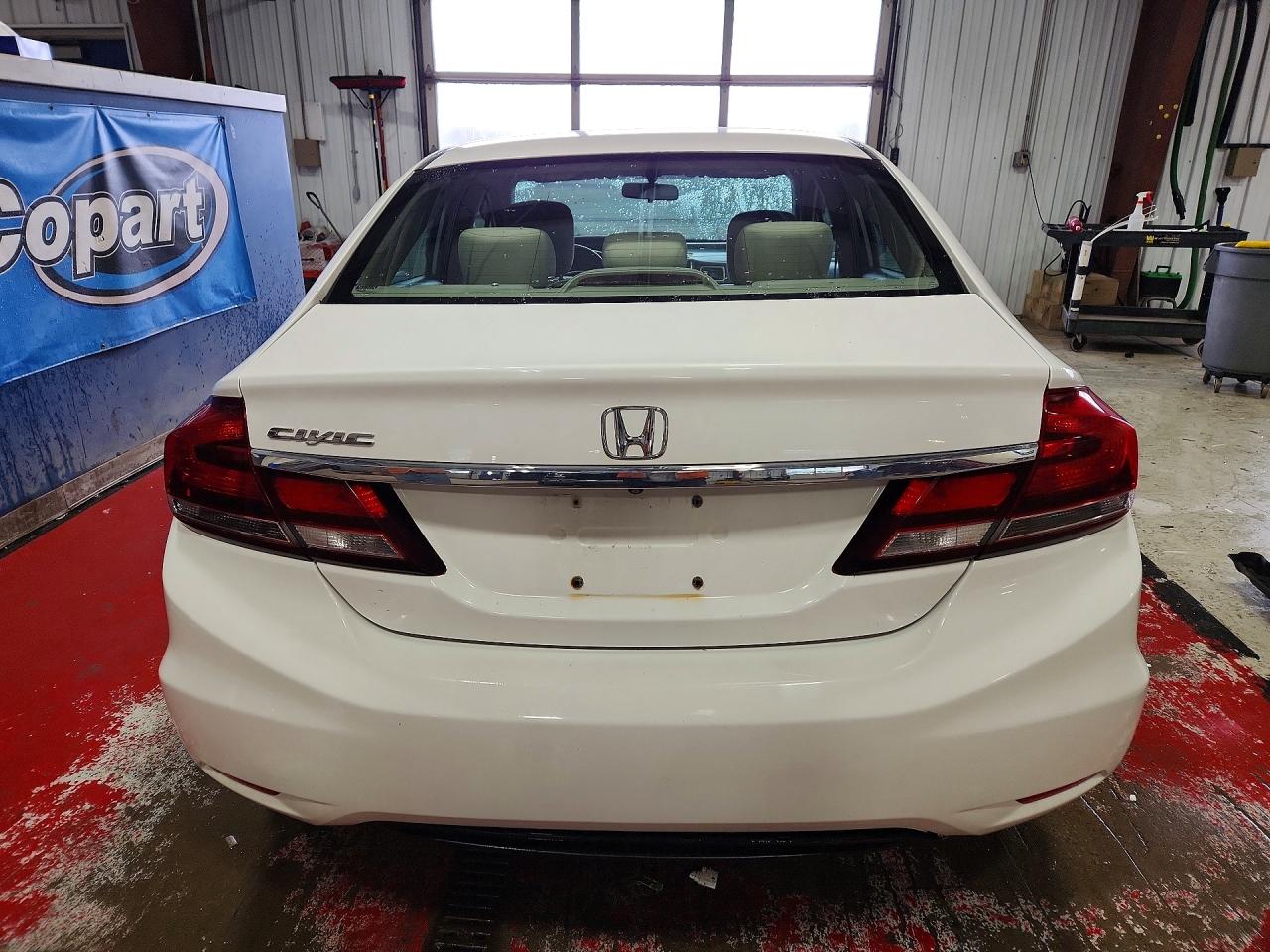 2013 Honda Civic Lx White vin: 2HGFB2F50DH571526