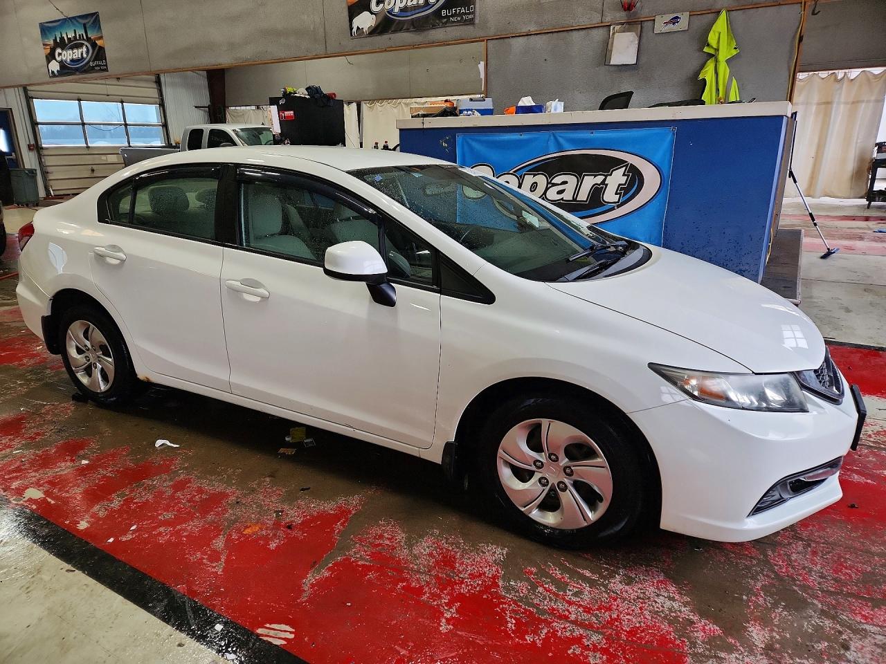 2013 Honda Civic Lx White vin: 2HGFB2F50DH571526