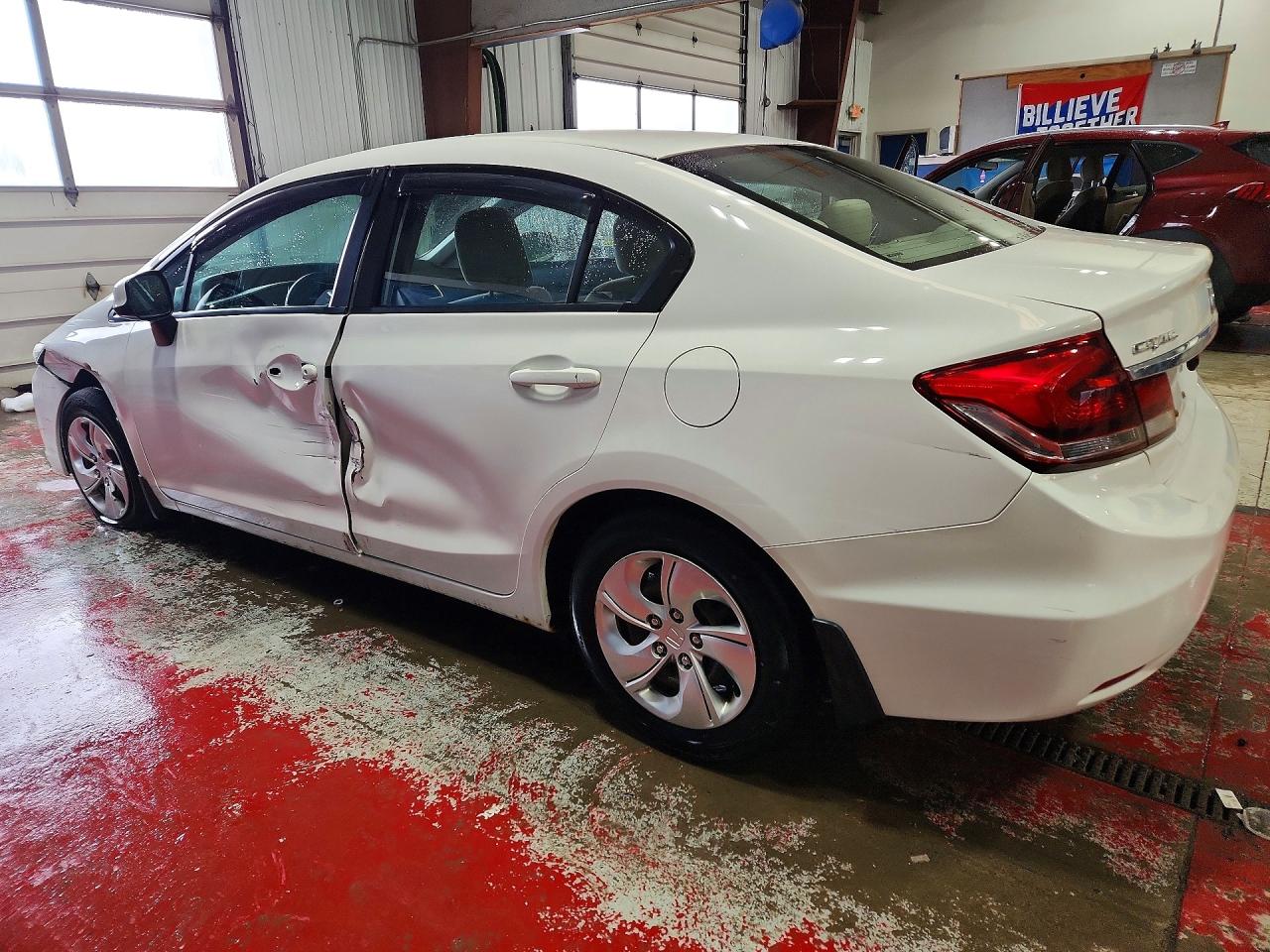 2013 Honda Civic Lx White vin: 2HGFB2F50DH571526
