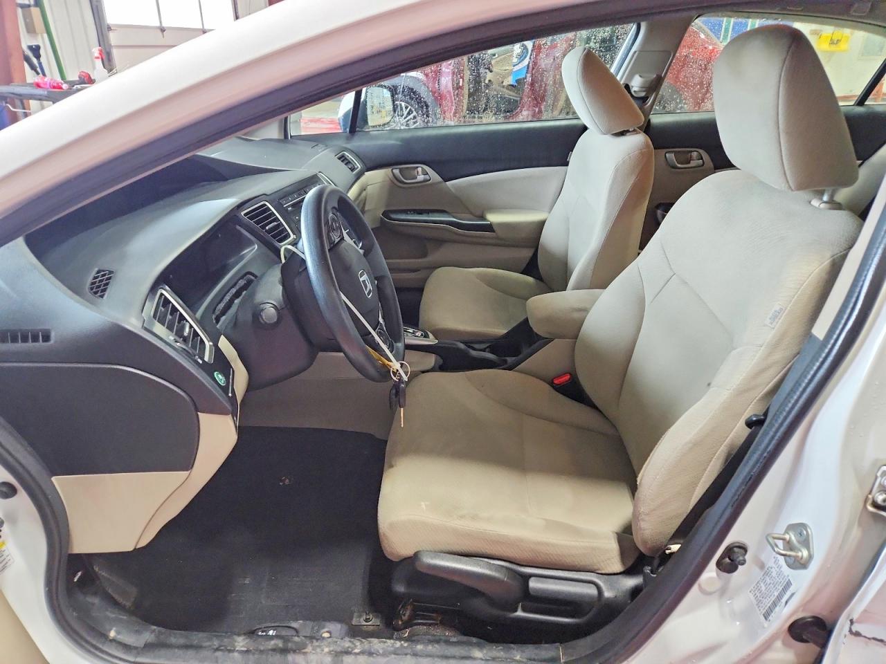 2013 Honda Civic Lx White vin: 2HGFB2F50DH571526