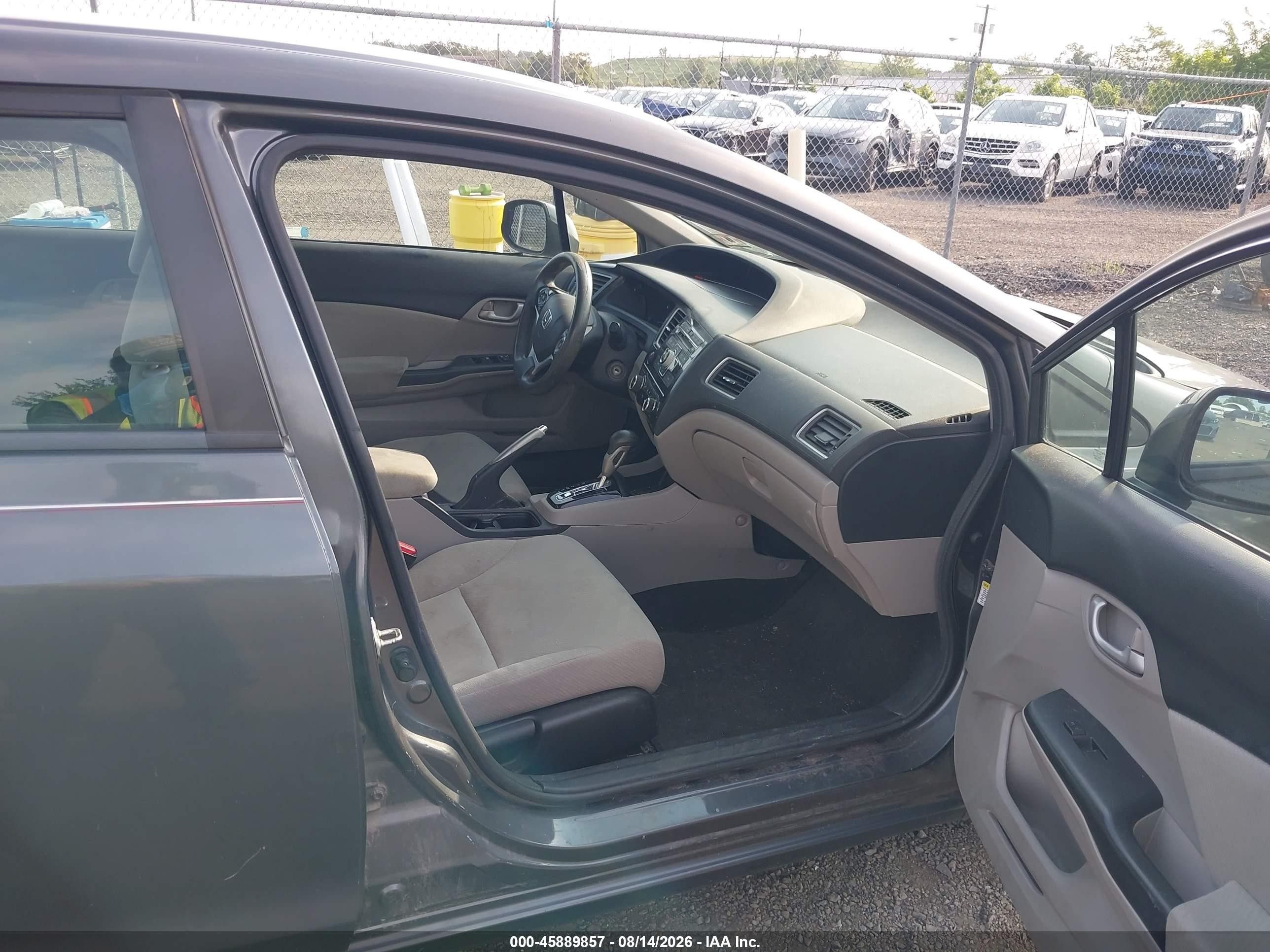 2013 Honda Civic Lx Gray vin: 2HGFB2F50DH576208