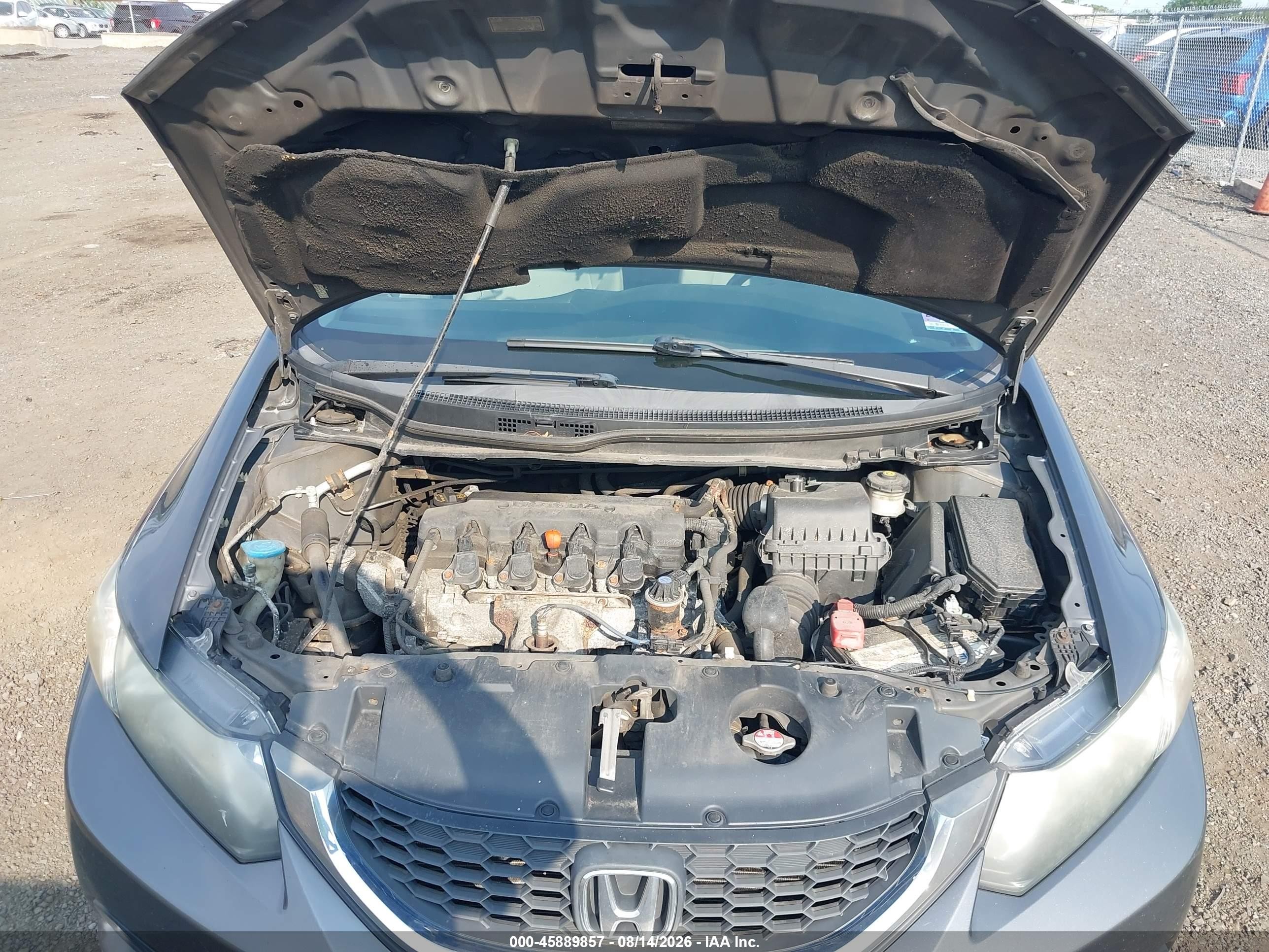 2013 Honda Civic Lx Gray vin: 2HGFB2F50DH576208