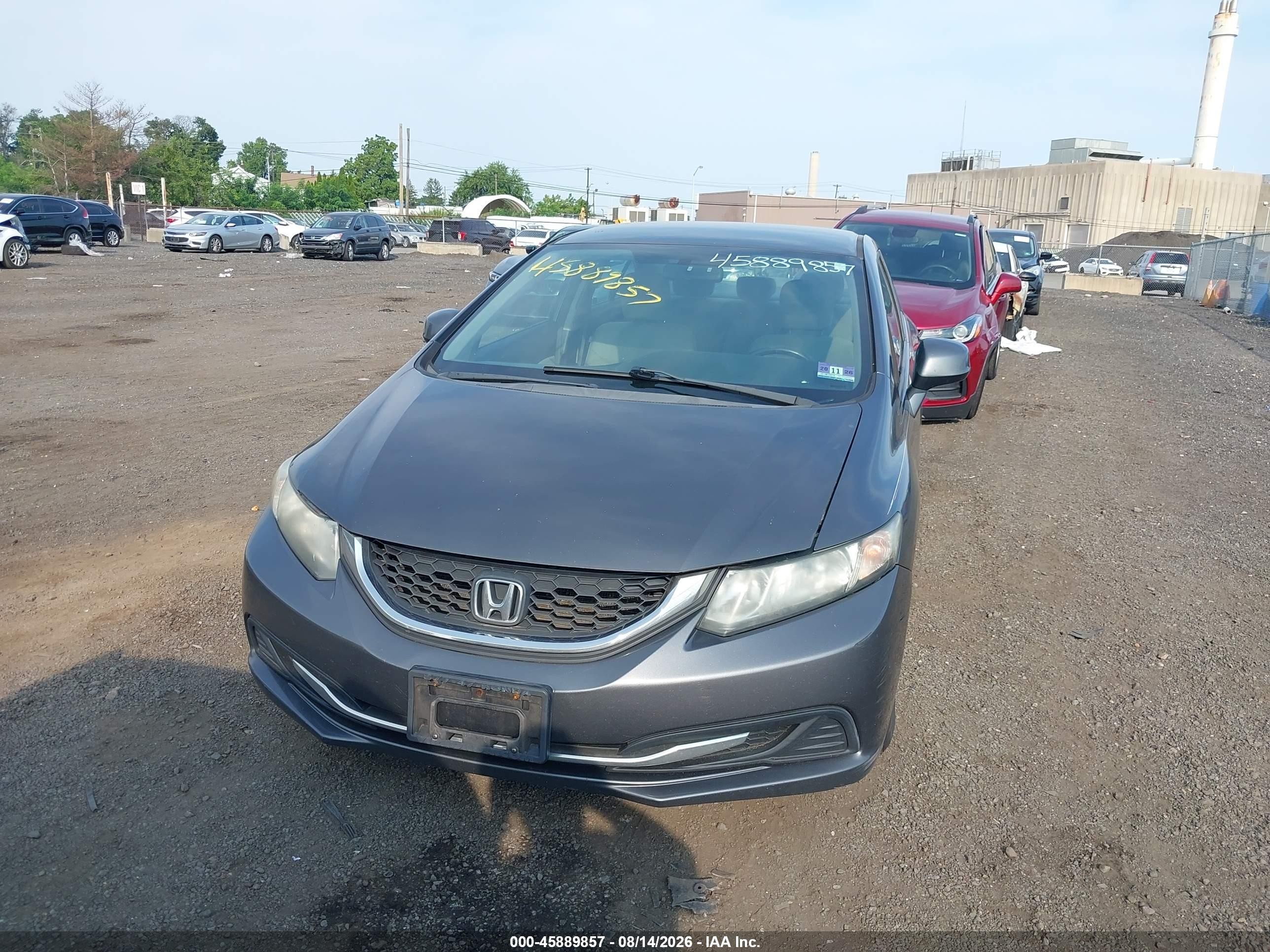 2013 Honda Civic Lx Gray vin: 2HGFB2F50DH576208