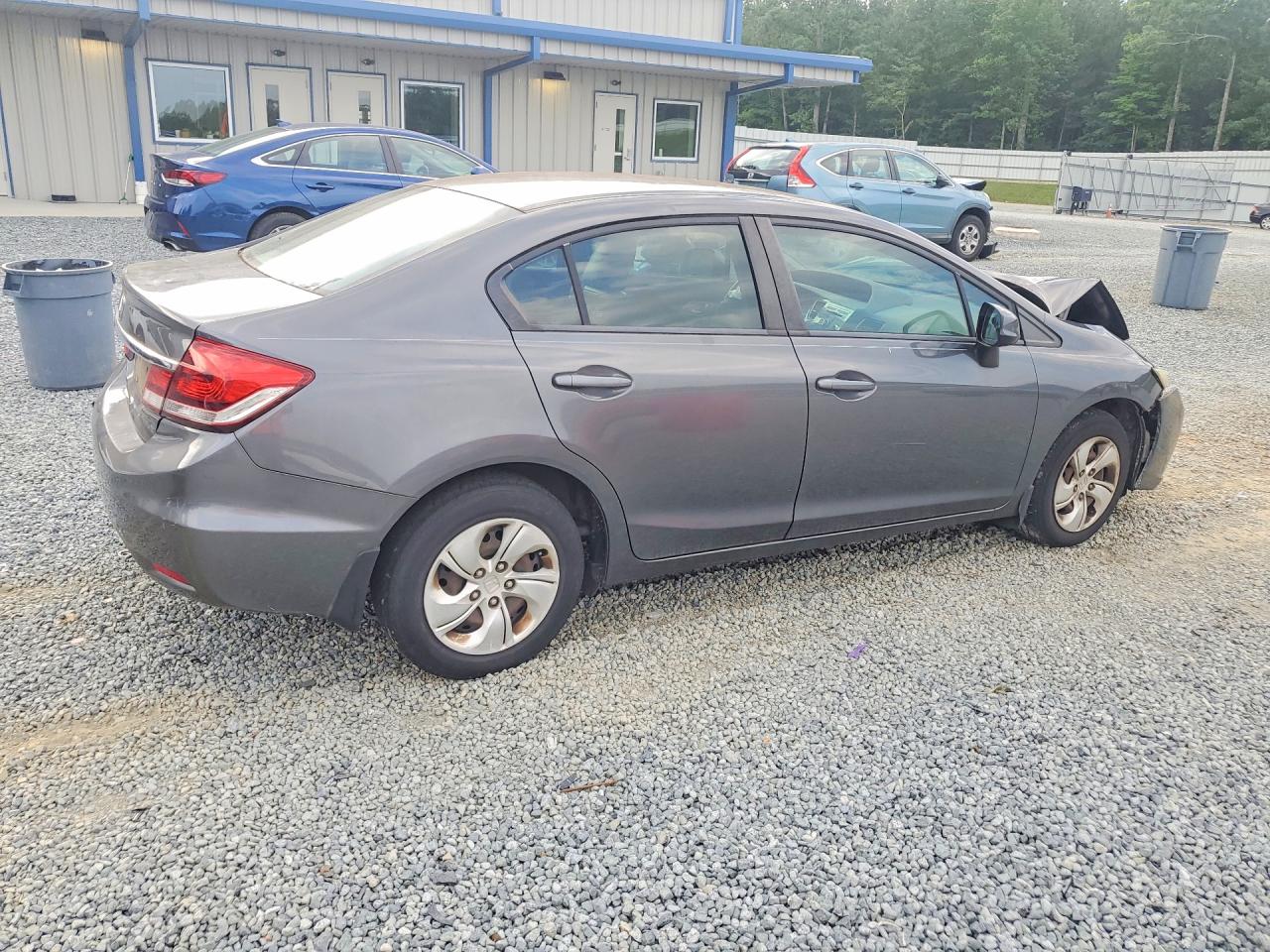 2013 Honda Civic Lx Gray vin: 2HGFB2F50DH577665