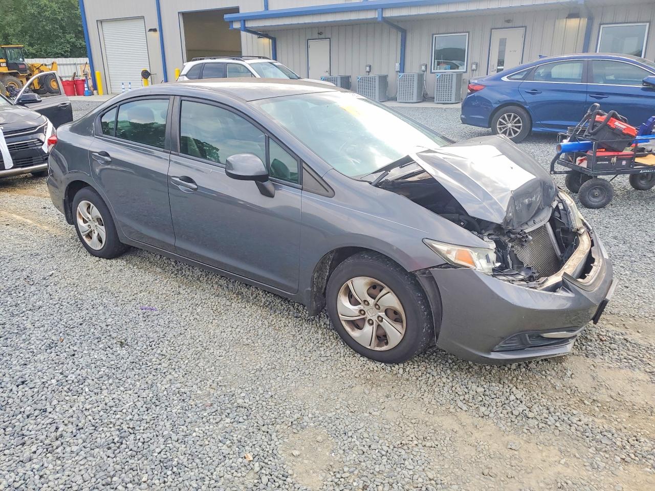 2013 Honda Civic Lx Gray vin: 2HGFB2F50DH577665