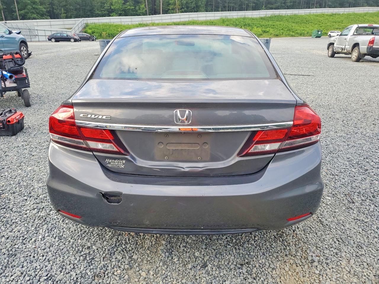 2013 Honda Civic Lx Gray vin: 2HGFB2F50DH577665