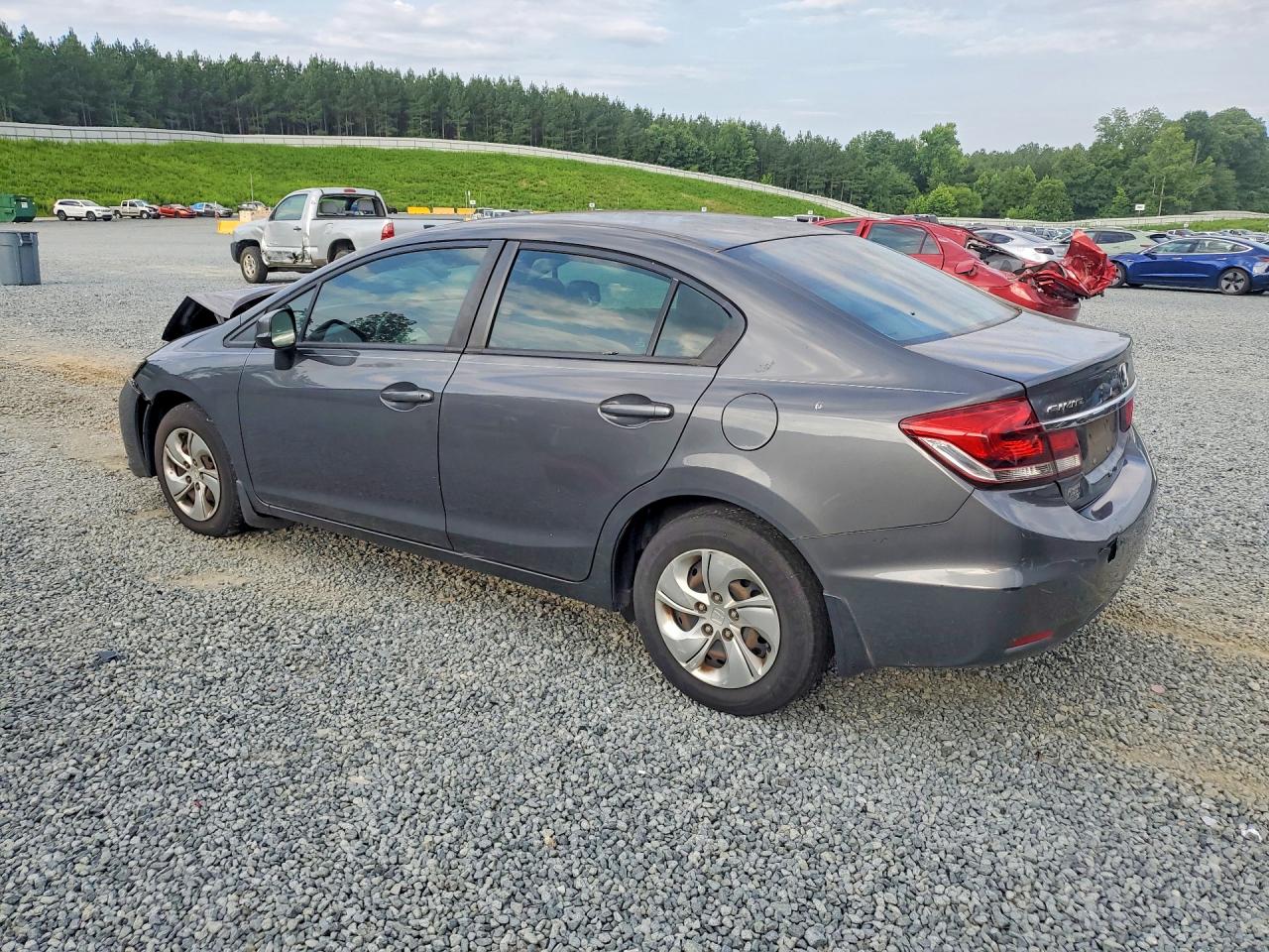 2013 Honda Civic Lx Gray vin: 2HGFB2F50DH577665