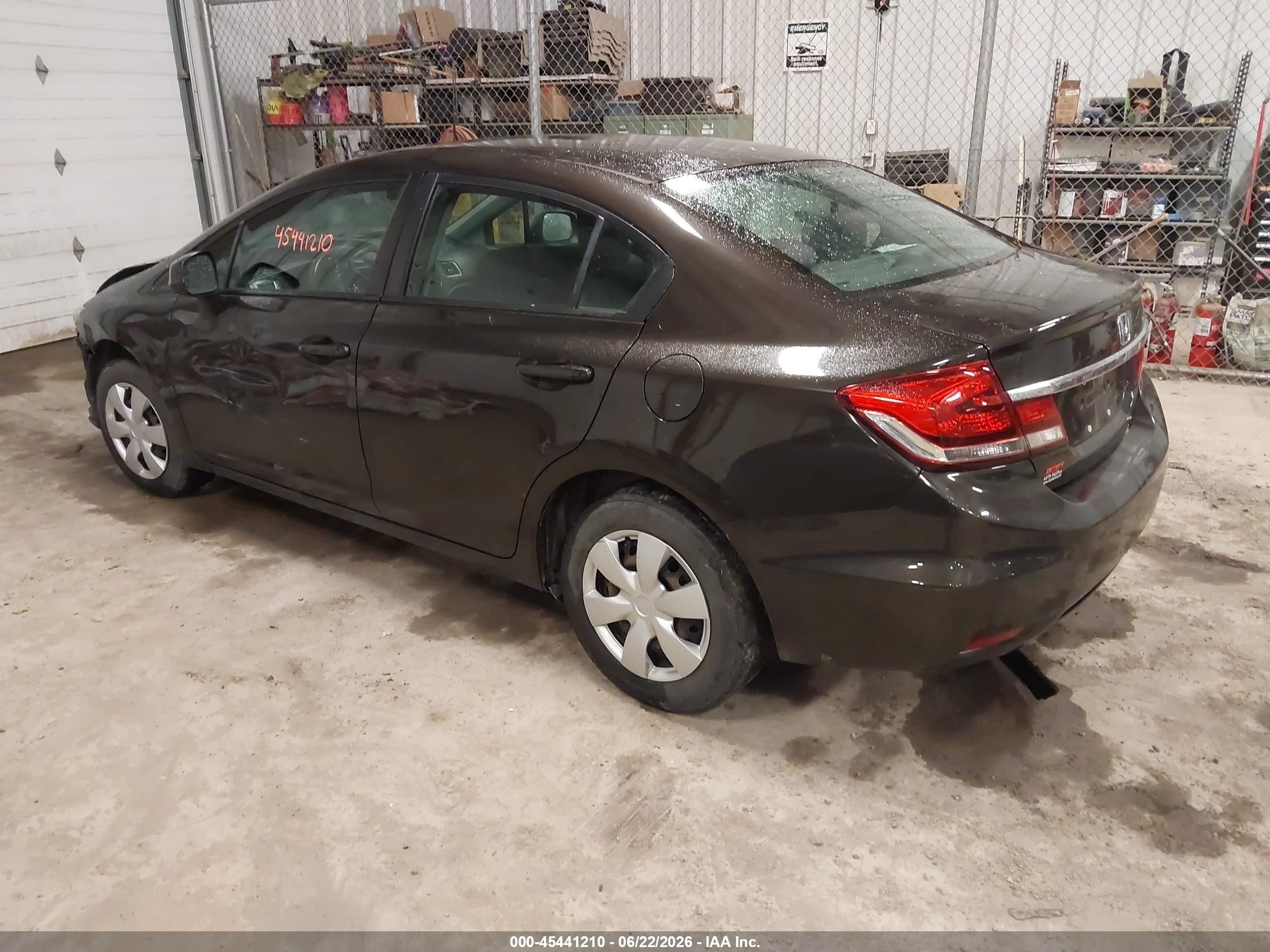 2013 Honda Civic Lx Brown vin: 2HGFB2F50DH577861