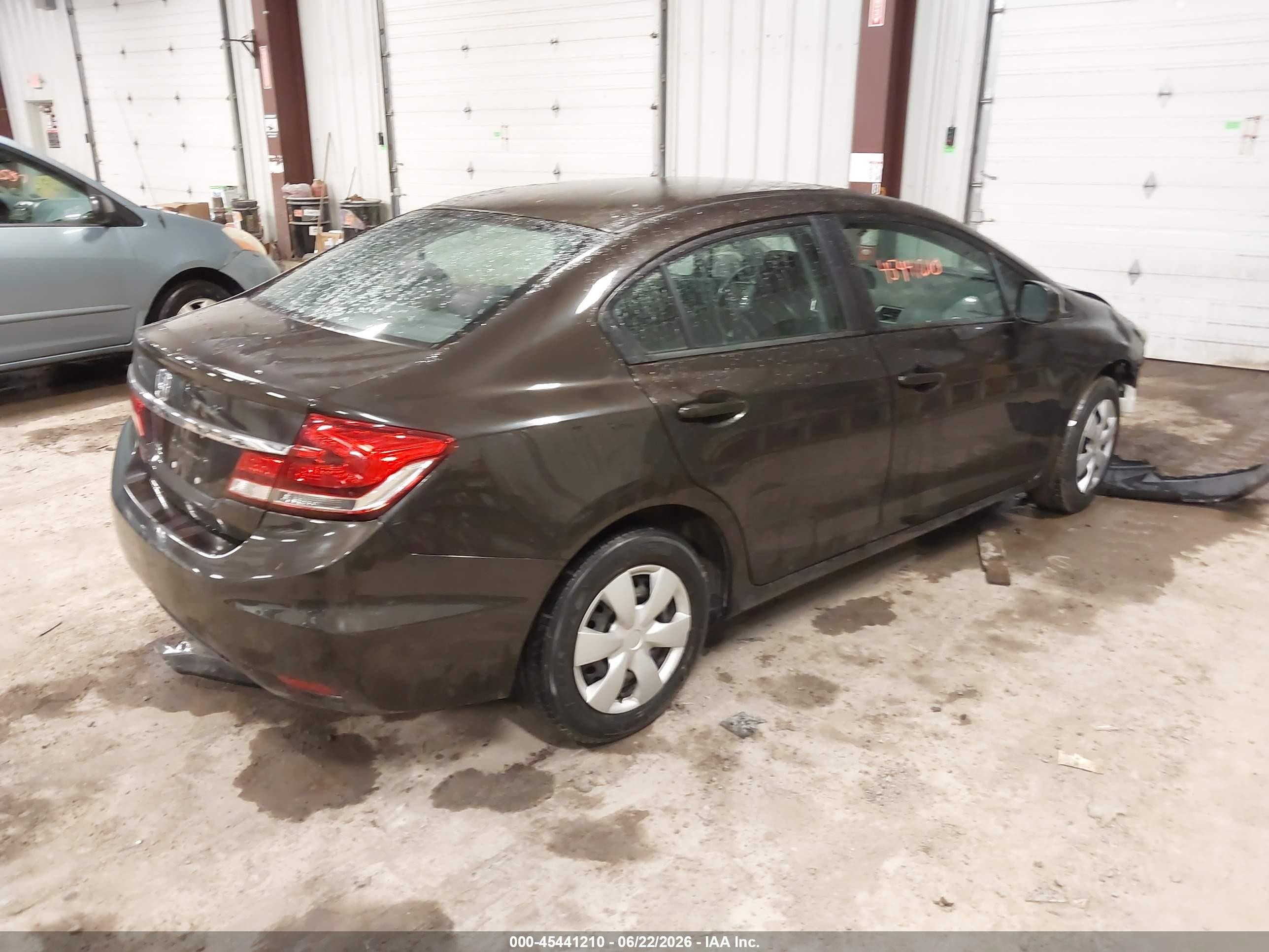 2013 Honda Civic Lx Brown vin: 2HGFB2F50DH577861